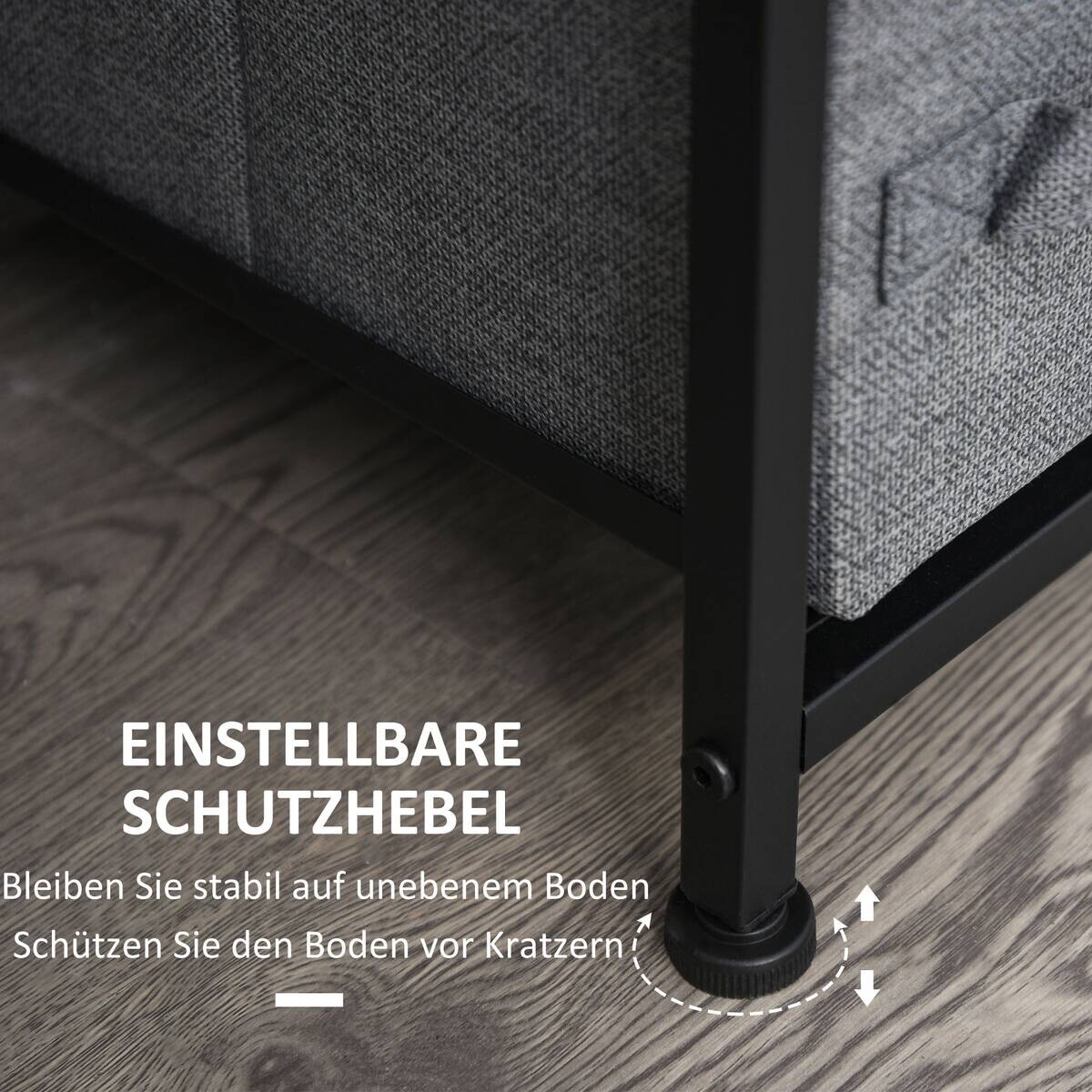 HOMCOM Aufbewahrungsregal dunkelgrau Edelstahl B/H/L: ca. 30x63,5x71 cm HOMCOM Aufbewahrungsregal dunkelgrau Edelstahl B/H/L: ca. 30x63,5x71 cm