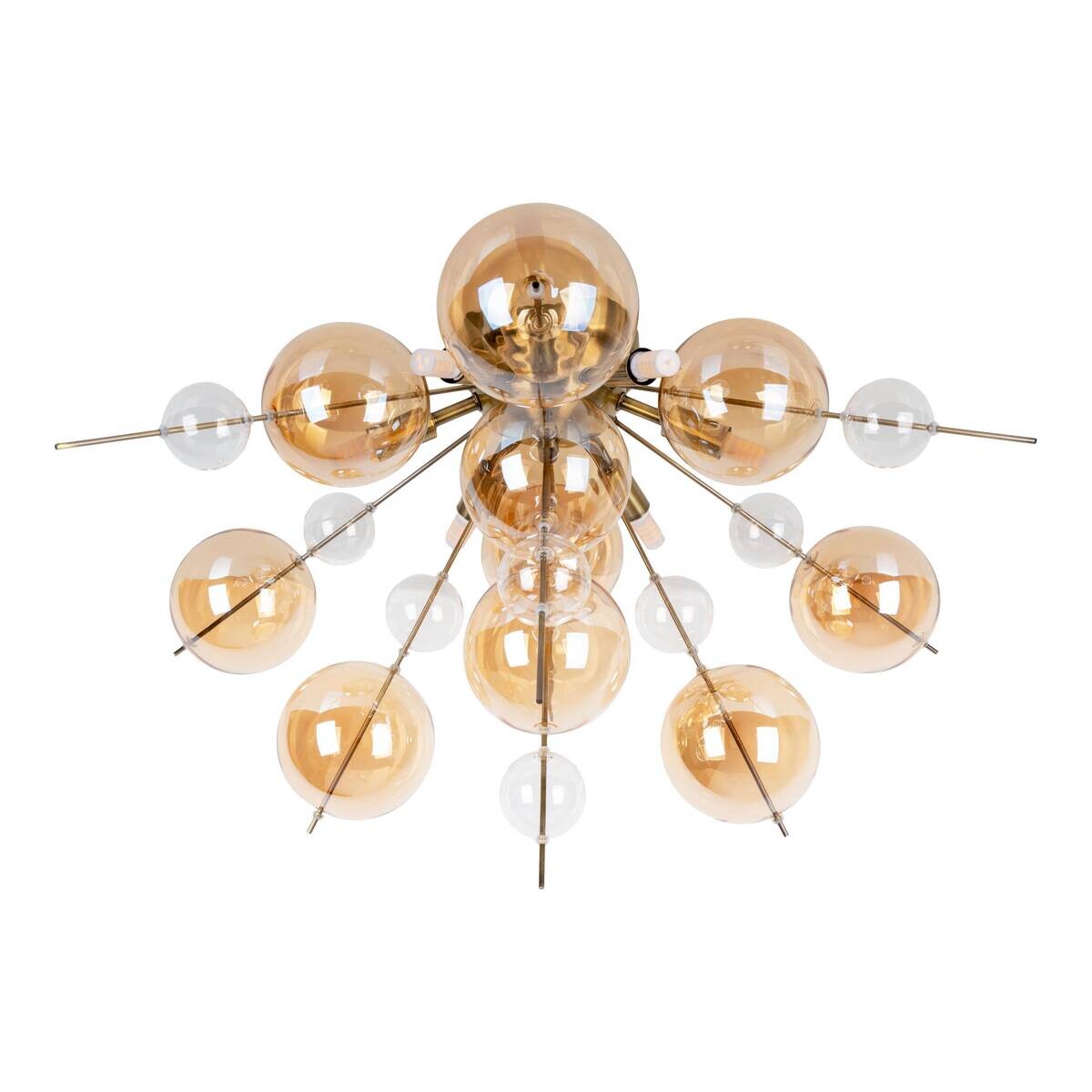 Näve Leuchten Deckenleuchte amber Glas Metall B/H/T/D: ca. 57x38x57x57 cm G9 6 Brennstellen