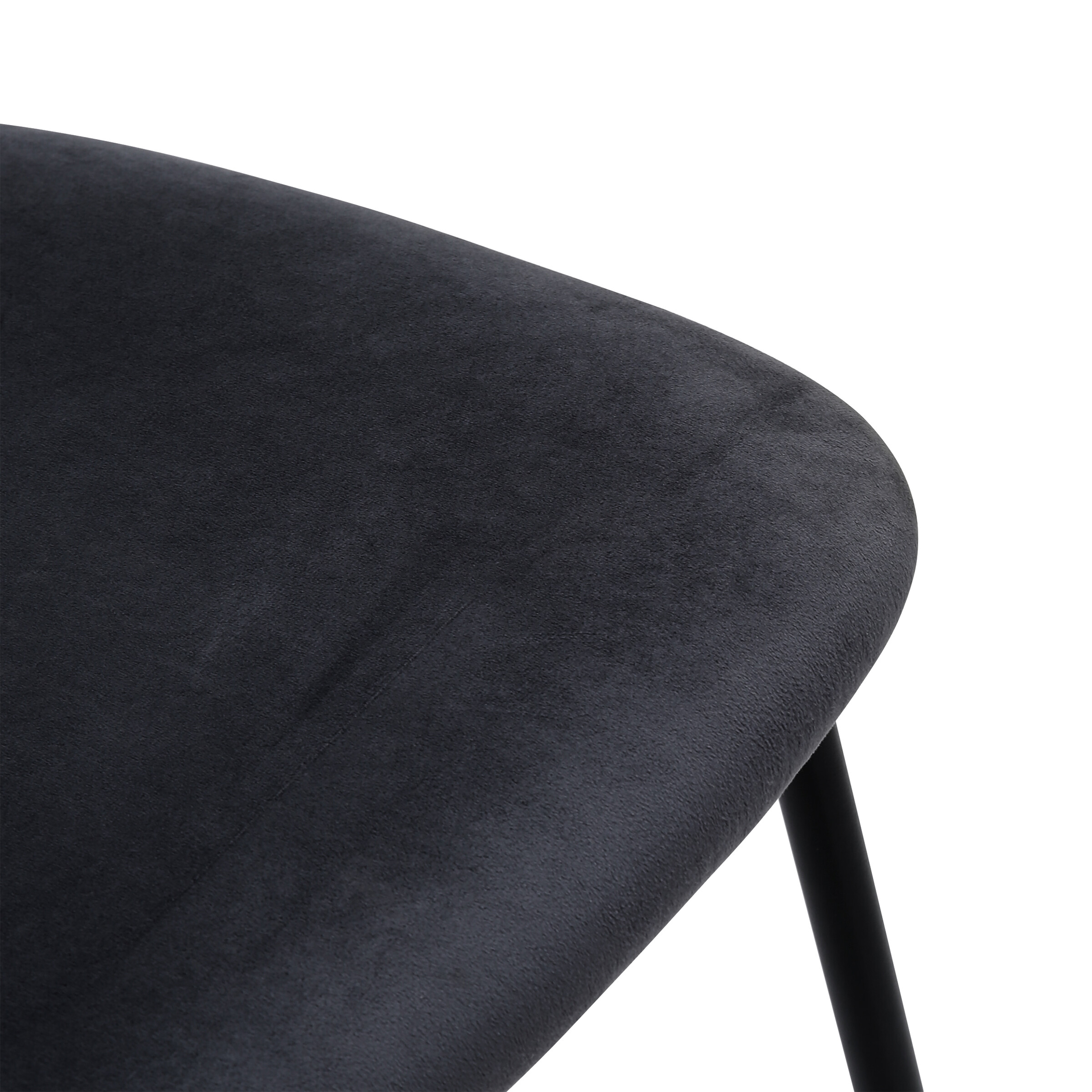 Barhocker MIKA schwarz Samt B/H/T: ca. 48,5x111x50 cm