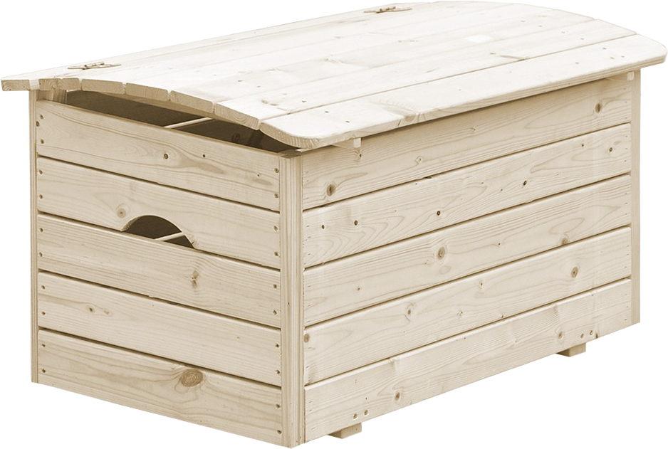 Timbela Aufbewahrungsbox M034 natur Holz B/H/L: ca. 80x47x50 cm