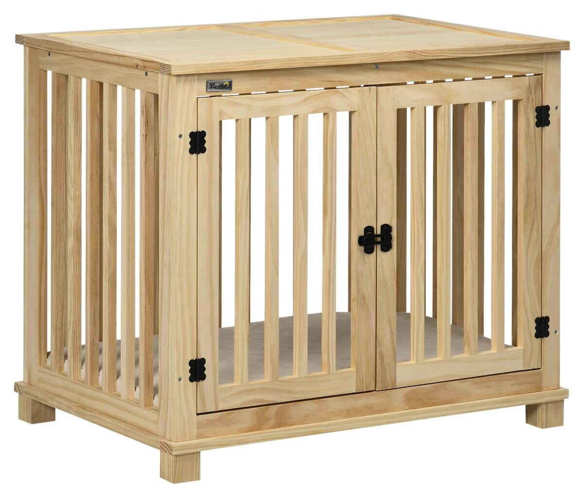 PawHut Hunde-Zubehör cremeweiß Kiefer B/H/L: ca. 57x82,5x72 cm