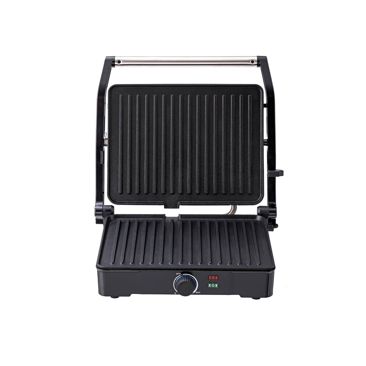 BERGNER Kontaktgrill silber B/H/L: ca. 15x37x38 cm