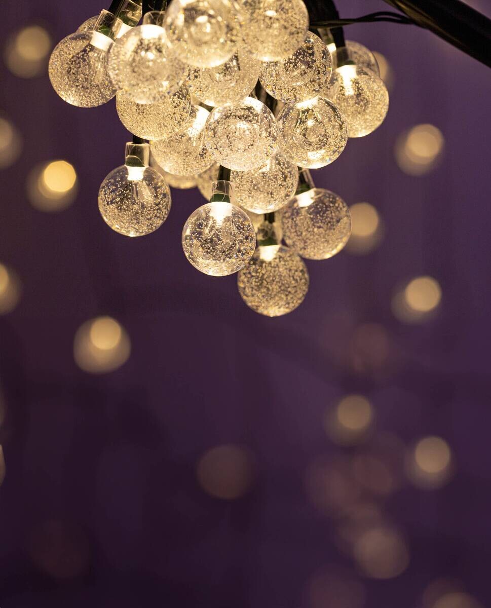 Lichterkette schwarz Kunststoff B/H/T: ca. 935x2x6,5 cm