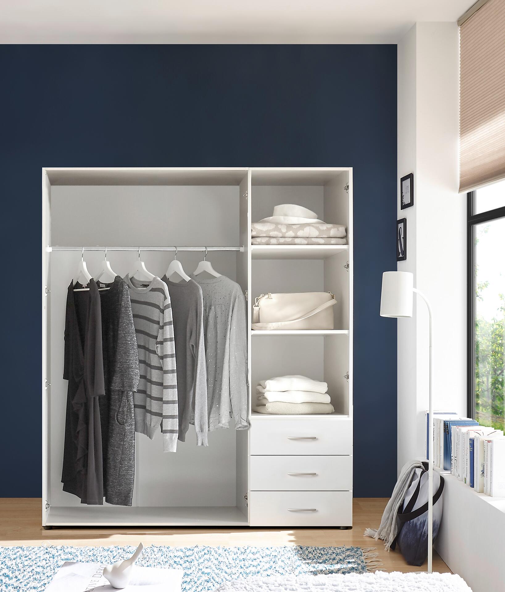 Kleiderschrank Harry weiß B/H/T: ca. 150x177x50 cm