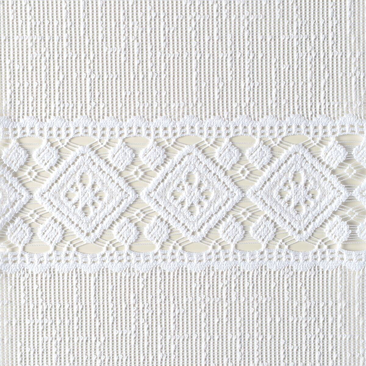 Scheibengardinen-Meterware weiß H: ca. 30 cm