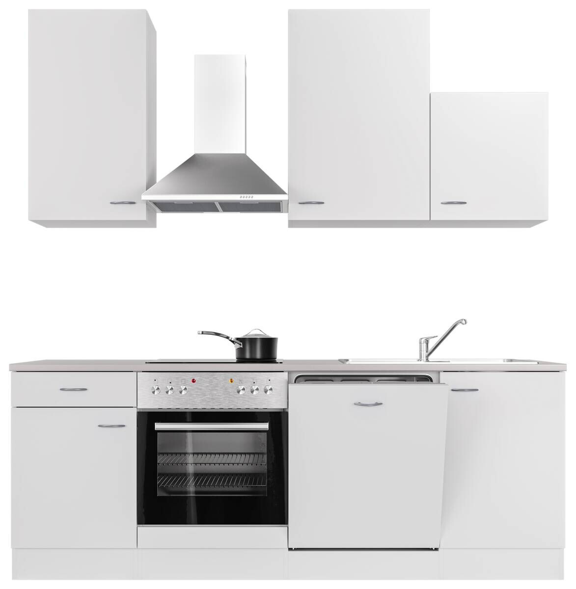 Küchenblock Wito weiß B/H/T: ca. 220x234x60 cm