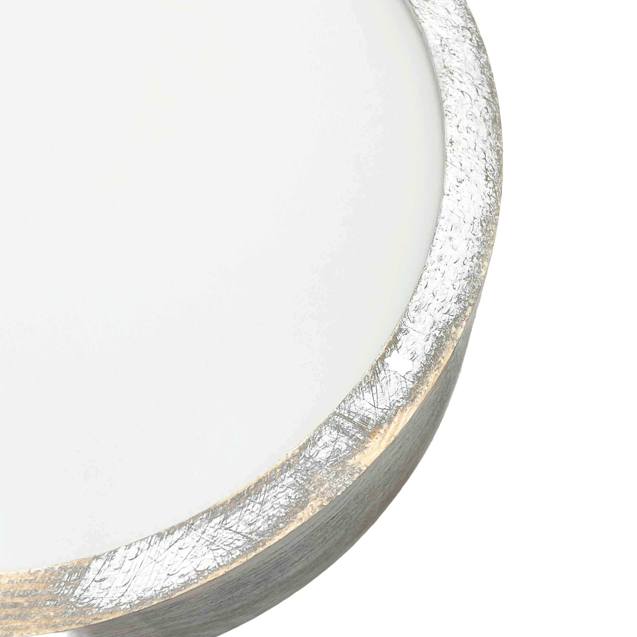 Lamkur Deckenleuchte hellbraun weiß Glas Holz B/H/L: ca. 28,5x12x28,5 cm 1 Brennstellen