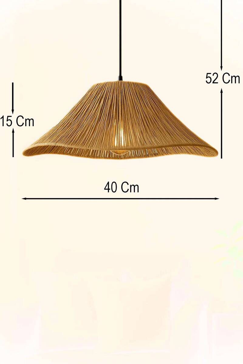 Opviq Pendelleuchte beige Kunststoff B/T/L: ca. 40x40x40 cm E27 1 Brennstellen