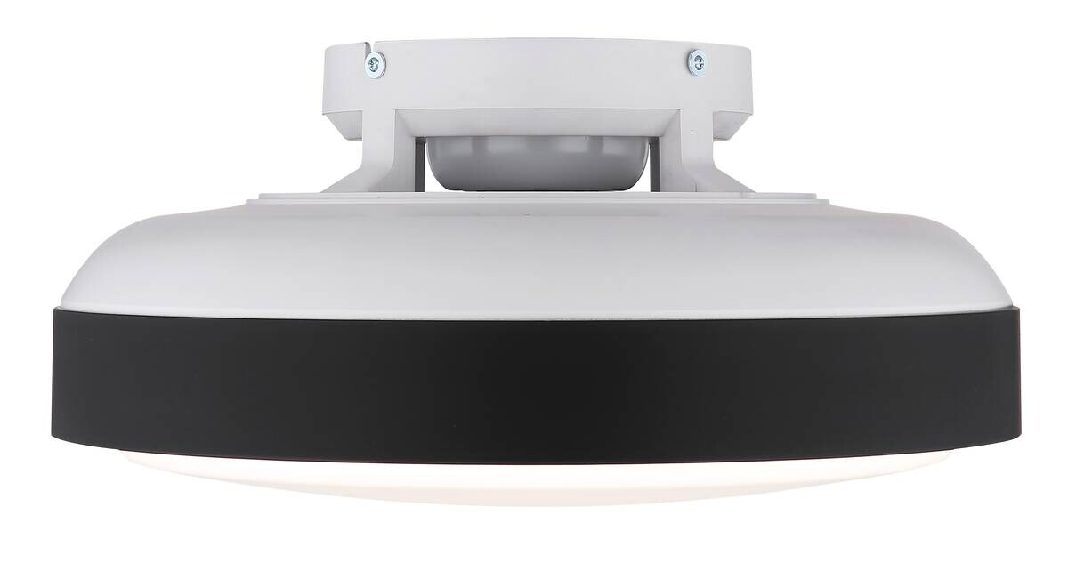 GLOBO LED-Deckenventilator mattschwarz weiß Opal Kunststoff Acryl H/D: ca. 20x45 cm 1 Brennstellen