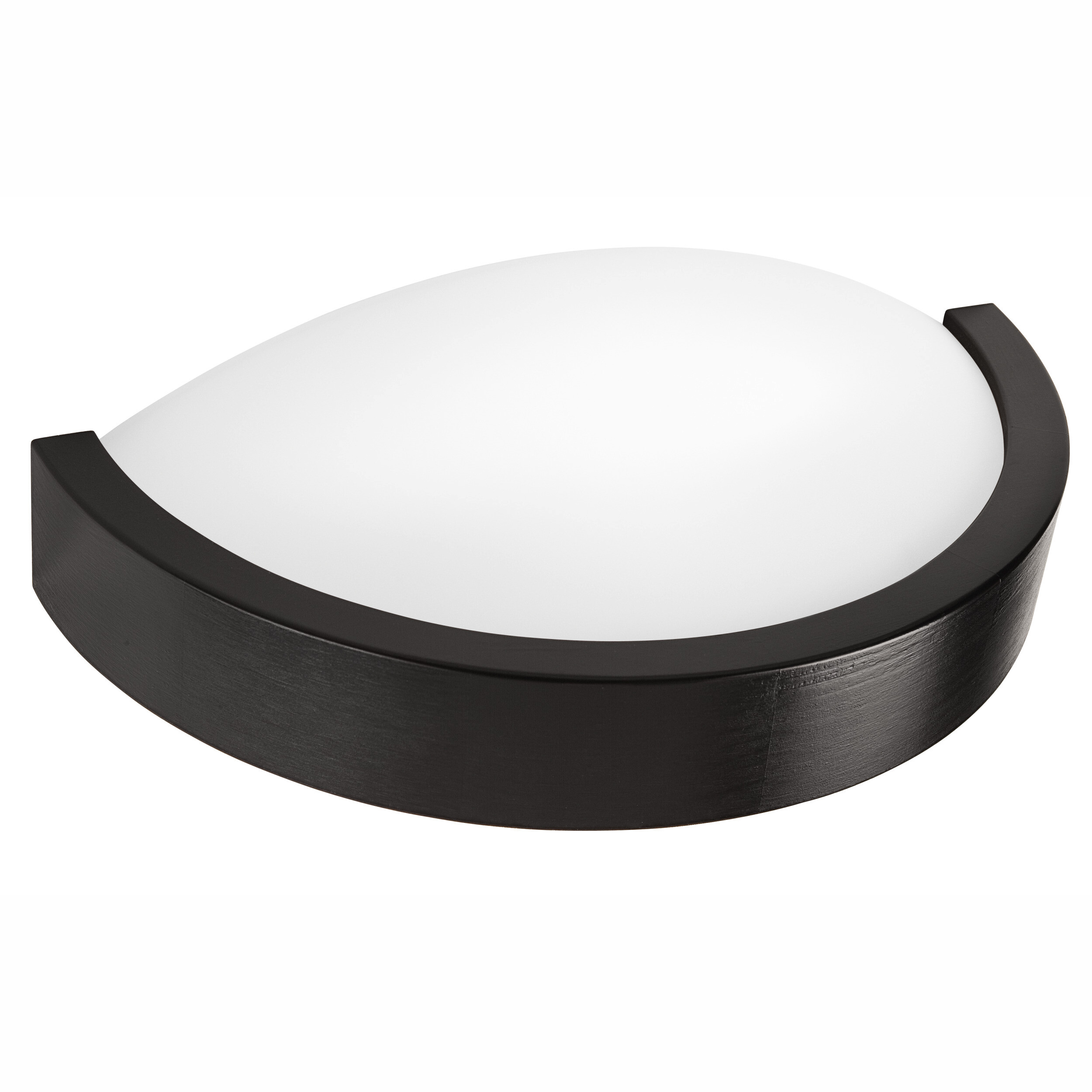 Lamkur Wandleuchte dunkelbraun Glas Holz B/H/L: ca. 20x14x30 cm E27 1 Brennstellen