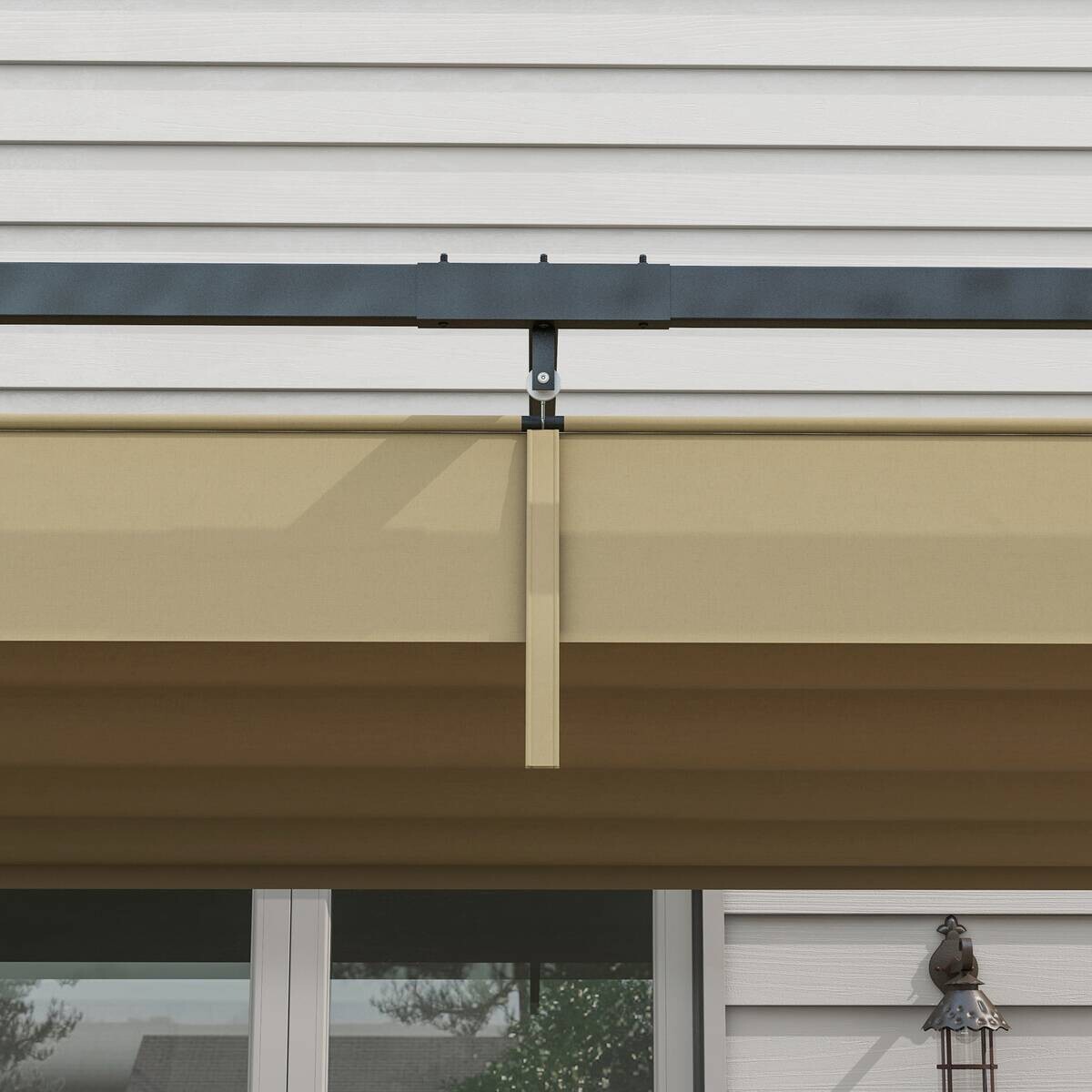 Outsunny Pergola khaki Polyester B/H/L: ca. 300x222x400 cm