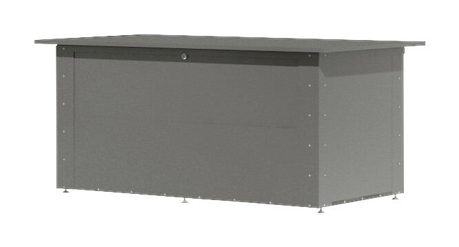 Karibu Metallbox Kailua 2 grau Metall B/H/T: ca. 160x71x79 cm