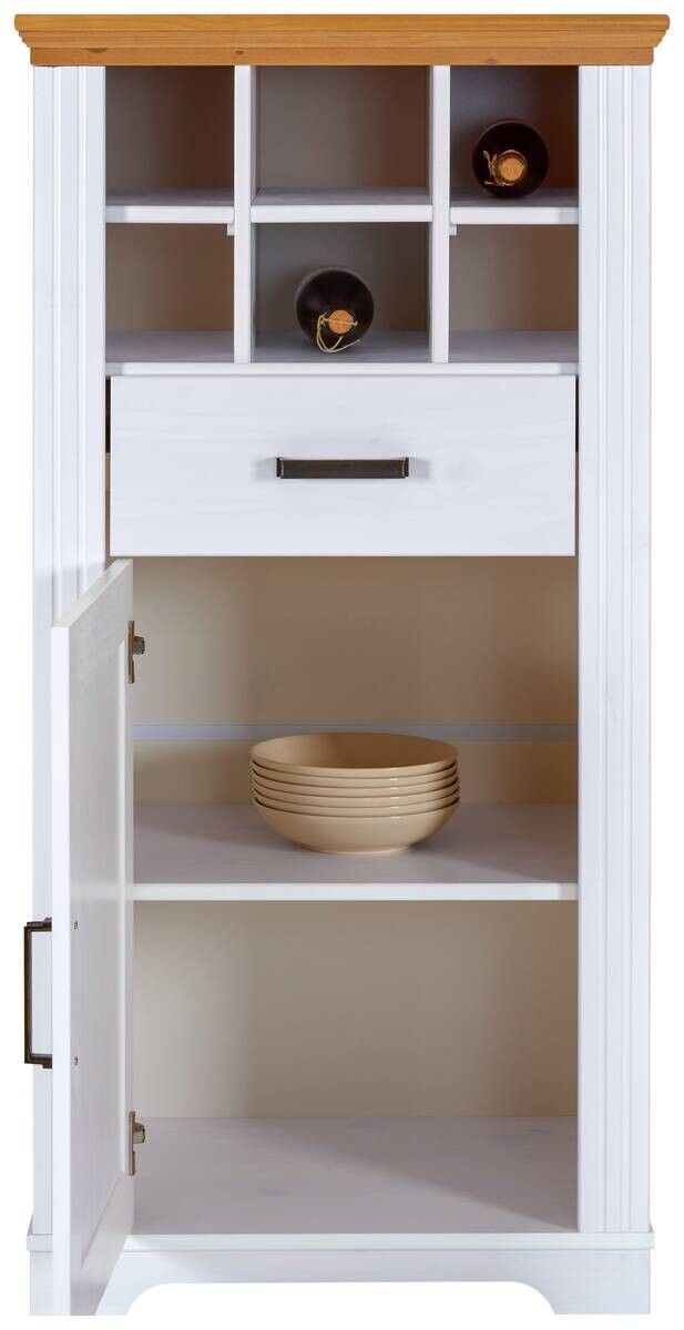 Kommode Maluno weiß lackiert B/H/L: ca. 48x136x68 cm