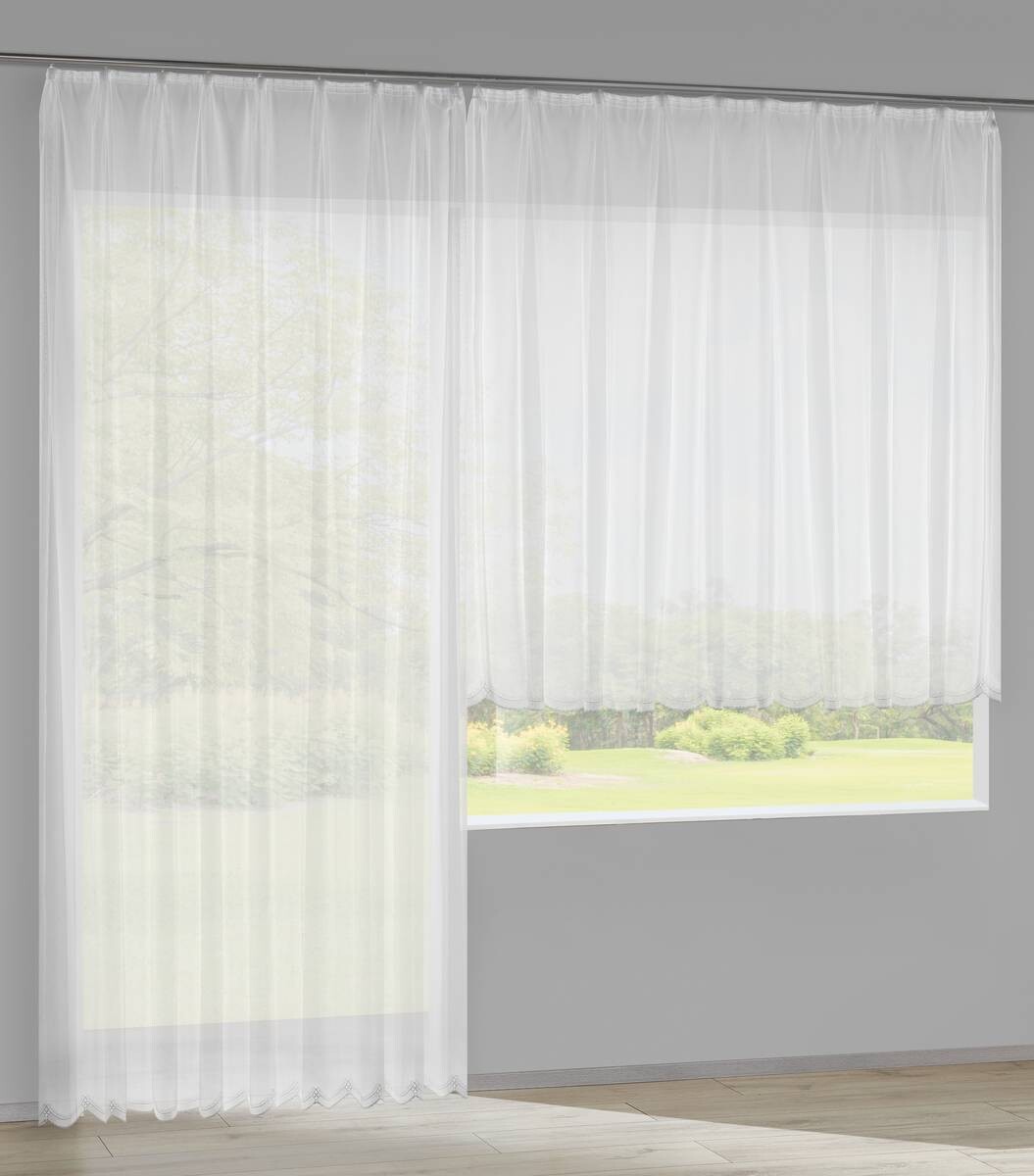 POCOline Fertigstore Mara weiß B/L: ca. 450x145 cm