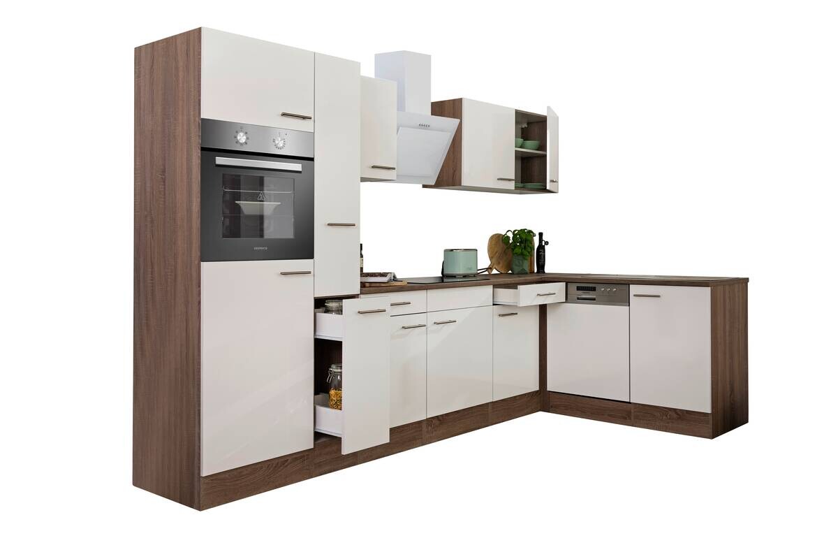 Respekta Winkelküche KBL310EYWS weiß B/H/T: ca. 310x205x172 cm