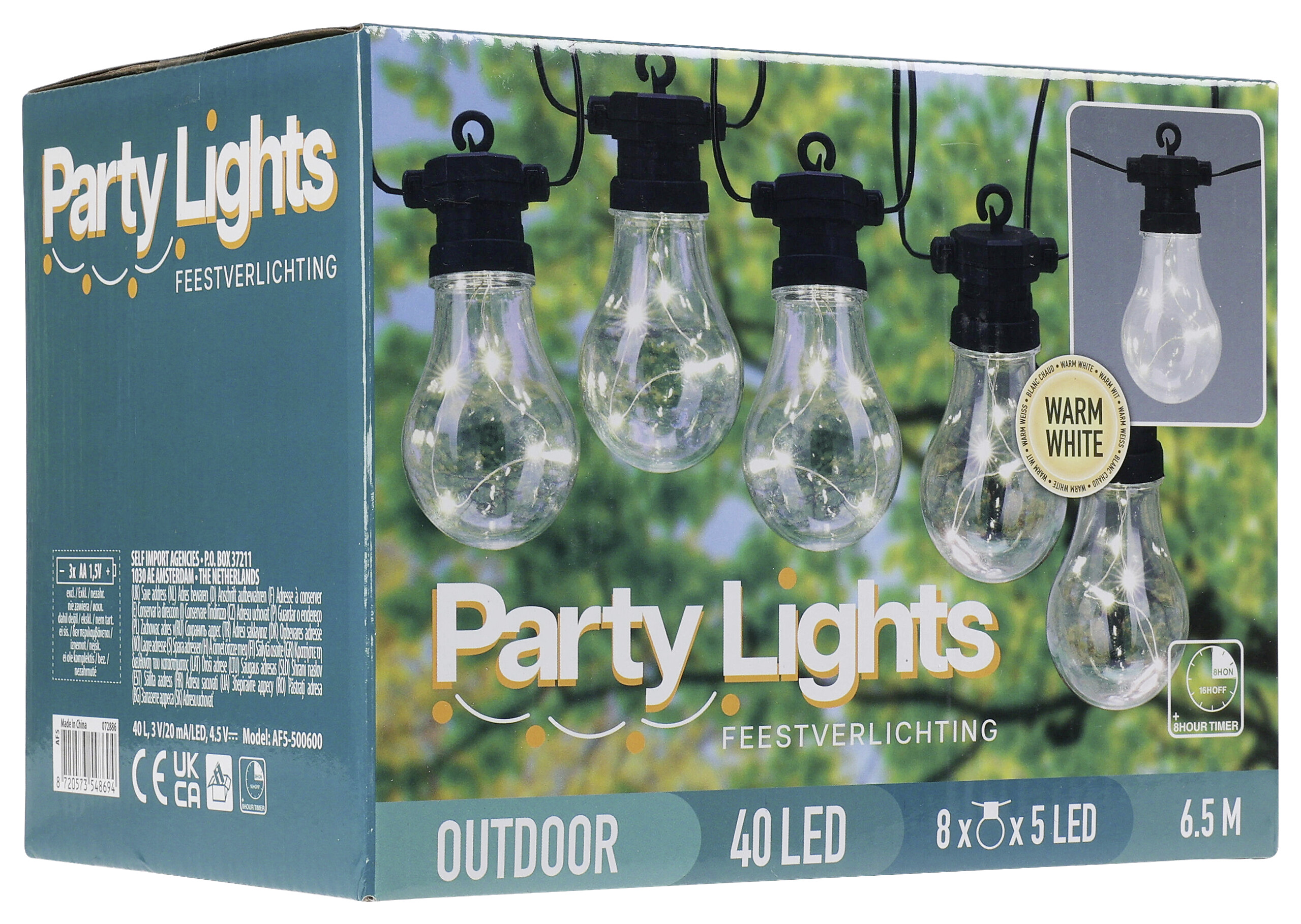 LED-Lichterkette weiß B/H/L: ca. 20,3x14x15 cm