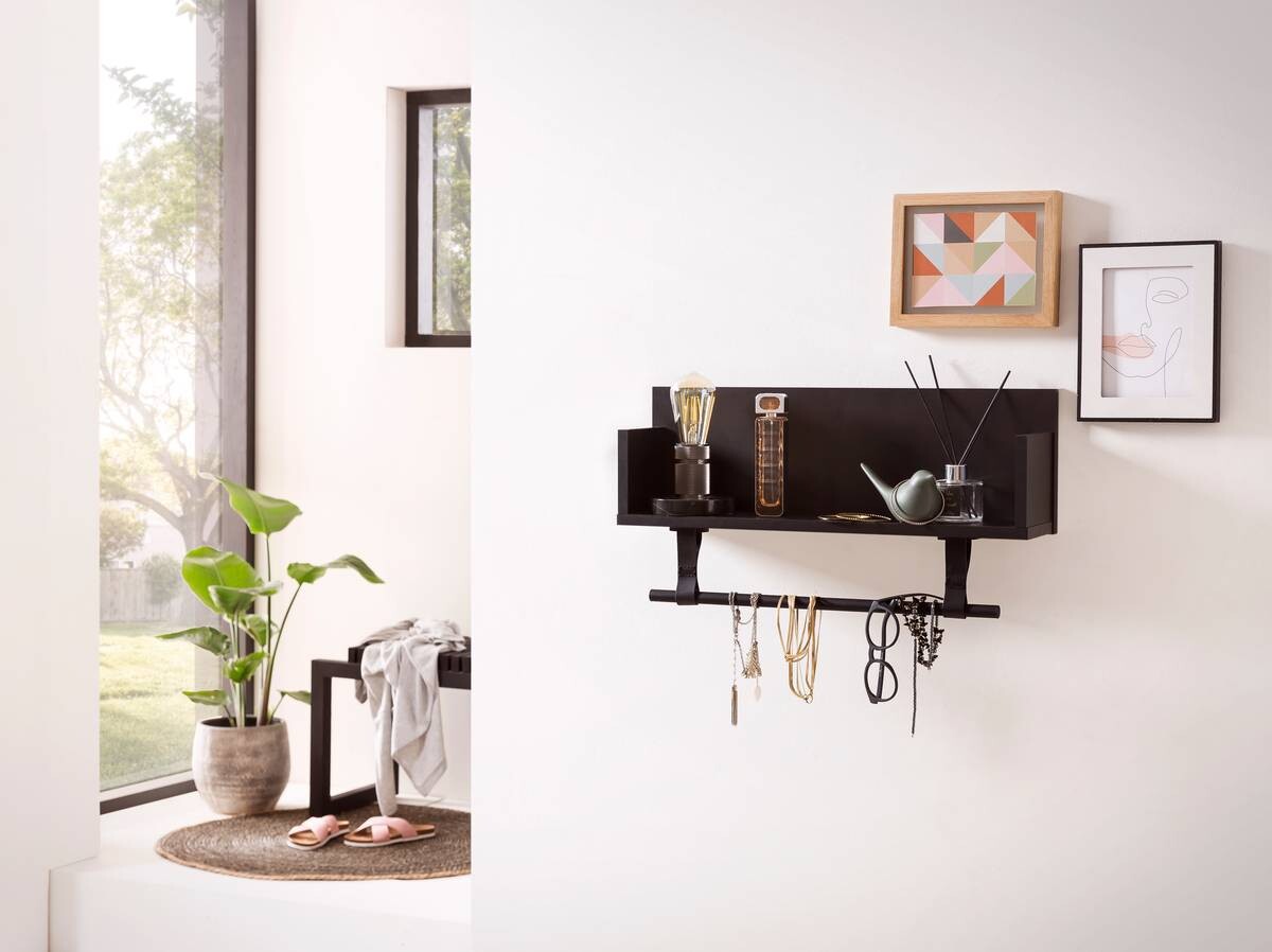 Regal Ella schwarz matt B/H/T: ca. 59,8x31,5x13,5 cm Regal Ella schwarz matt B/H/T: ca. 59,8x31,5x13,5 cm