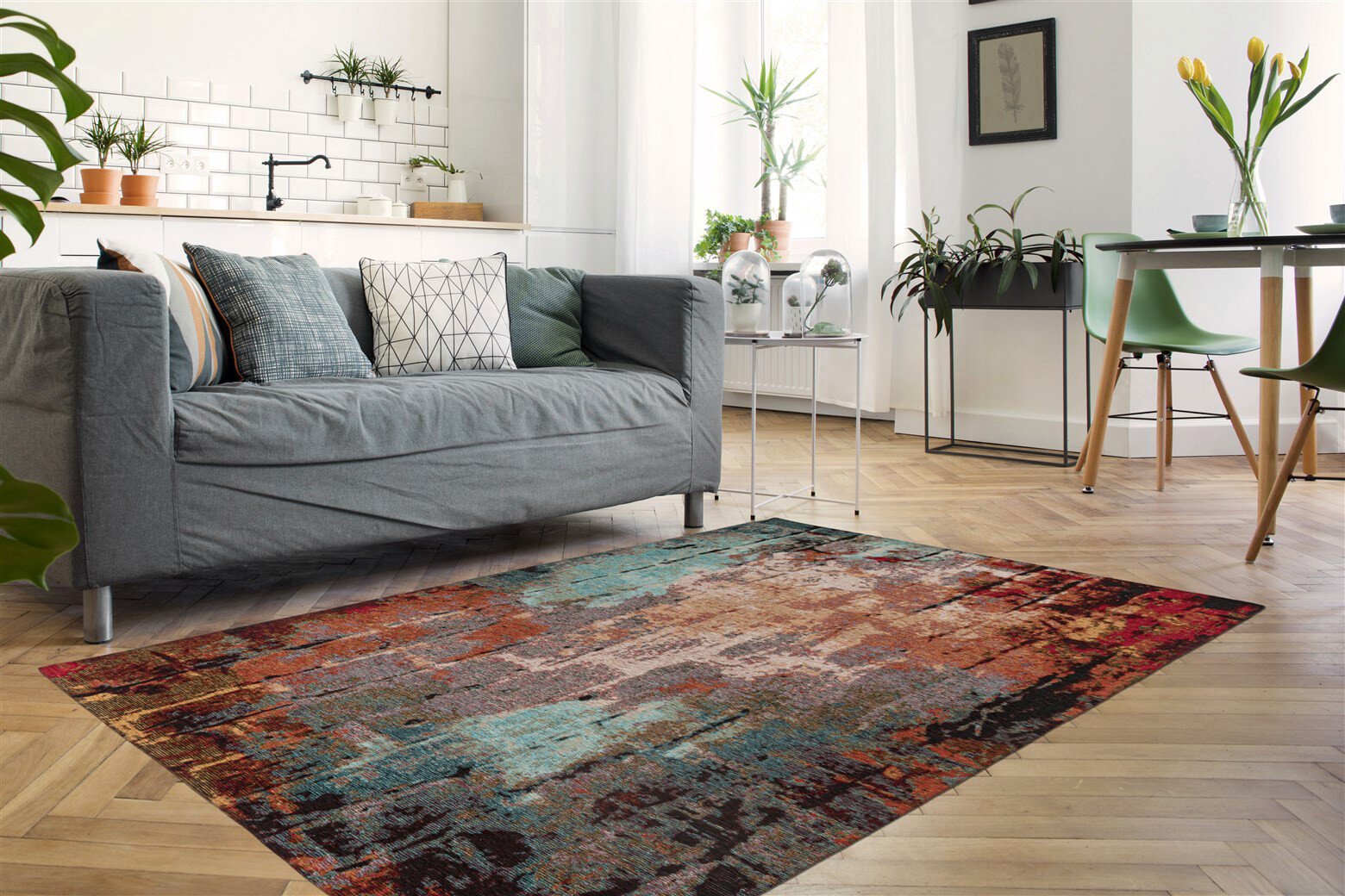 Padiro Kurzflorteppich Primavera 425 mehrfarbig B/L: ca. 80x150 cm