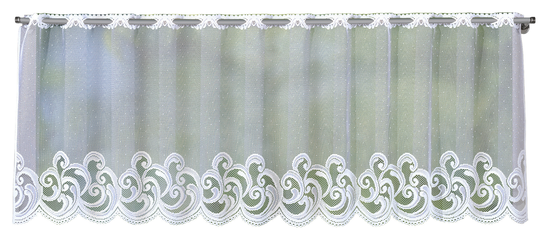 POCOline Scheibengardine Belize weiß B/L: ca. 140x45 cm