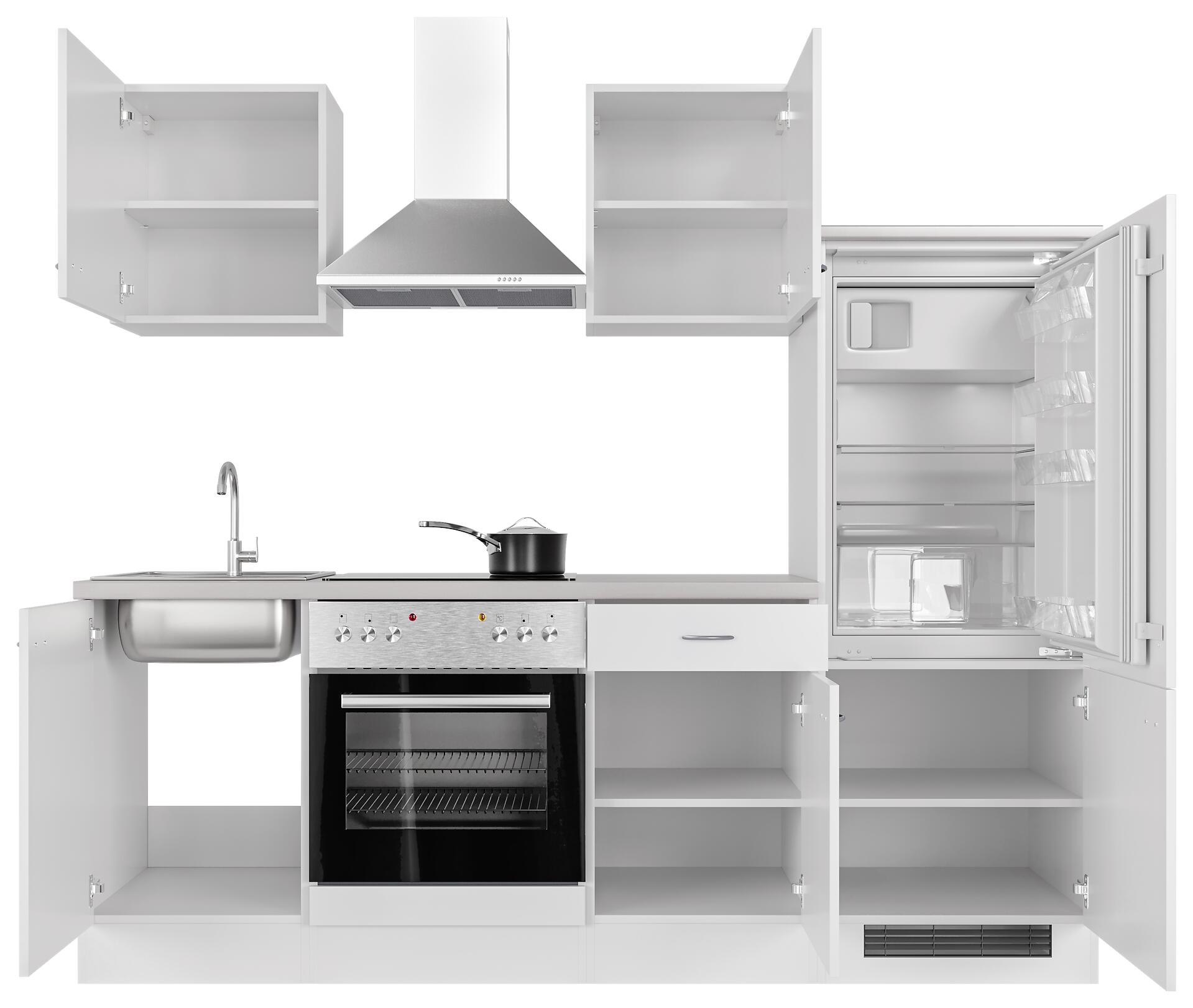 Küchenblock Wito weiß B/H/T: ca. 220x200x60 cm