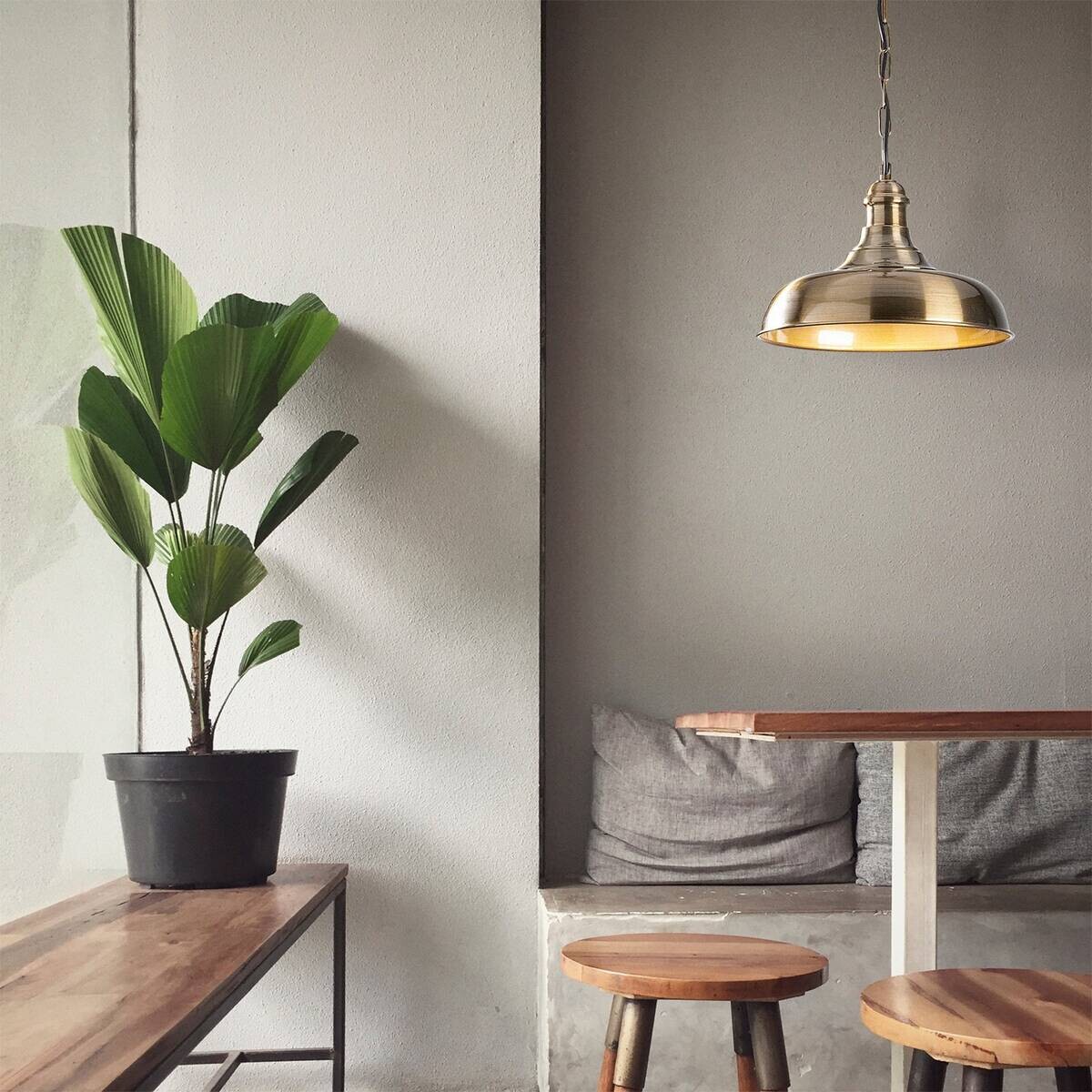 Opviq Pendelleuchte Berceste gold Metall B/H/T/L/D: ca. 32x66x32x32x32 cm E27 1 Brennstellen