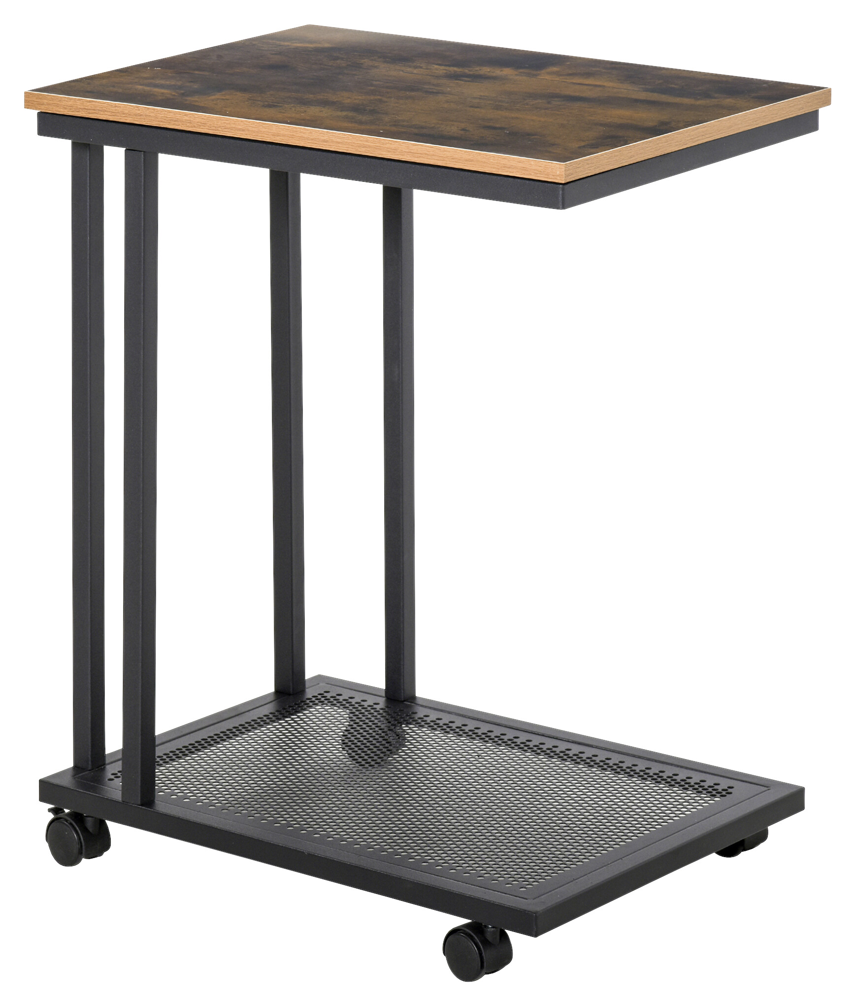 Beistelltisch 833-606 schwarz walnuss B/H/T: ca. 51x65x36 cm