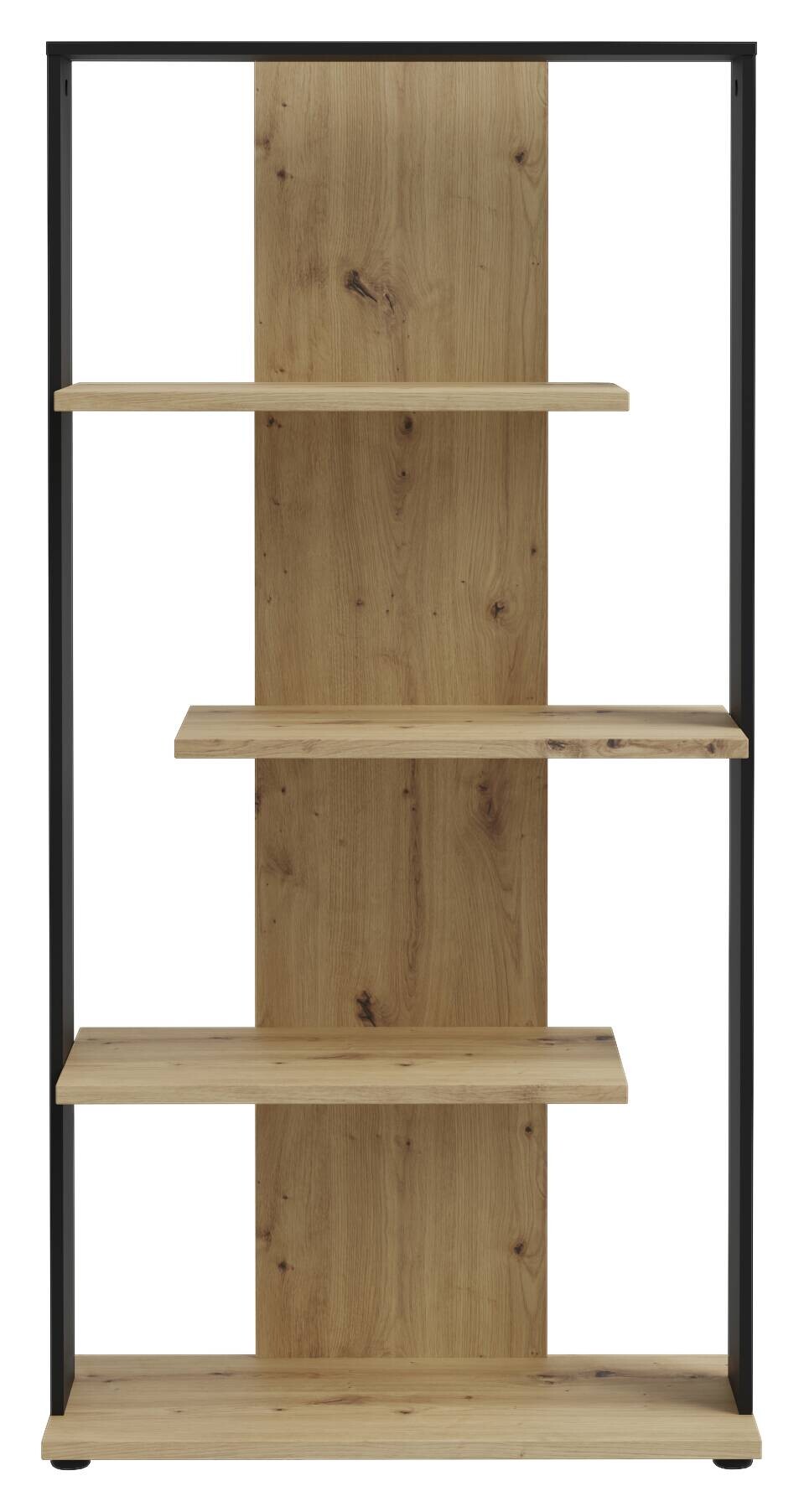 Regal Eiche Artisan Nachbildung schwarz B/H/T: ca. 80x159x35 cm