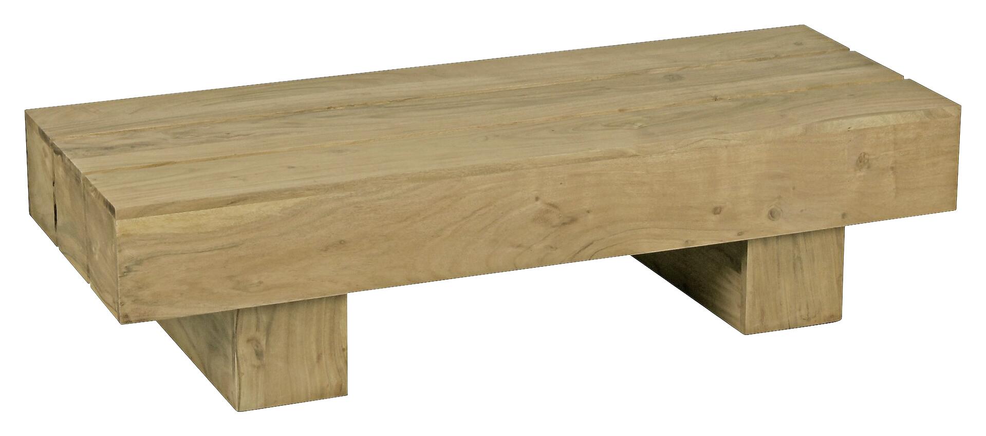 Wohnling Couchtisch natur Akazie B/H/T: ca. 120x30x45 cm