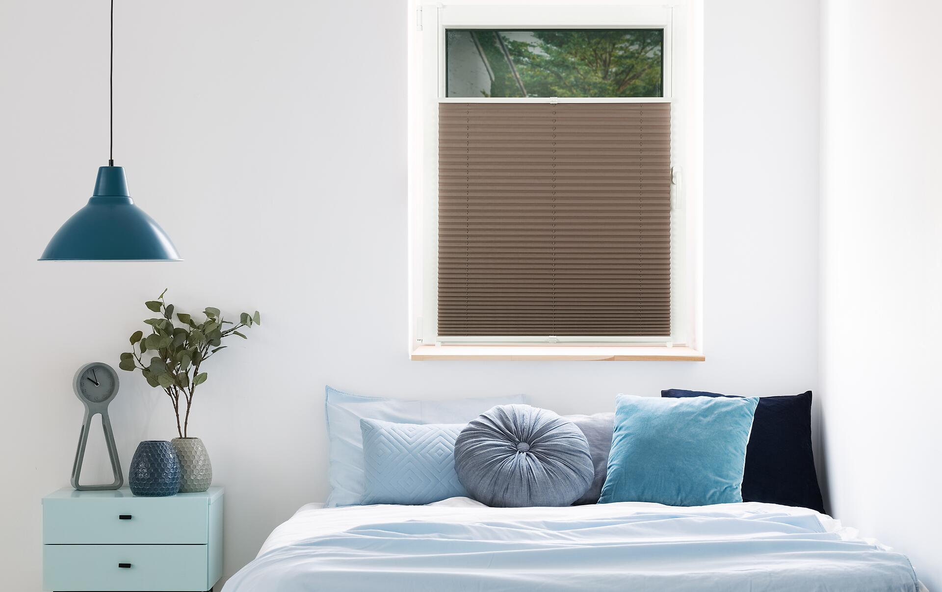 Hochwertiges Klemmplissee sand B/L: ca. 100x130 cm