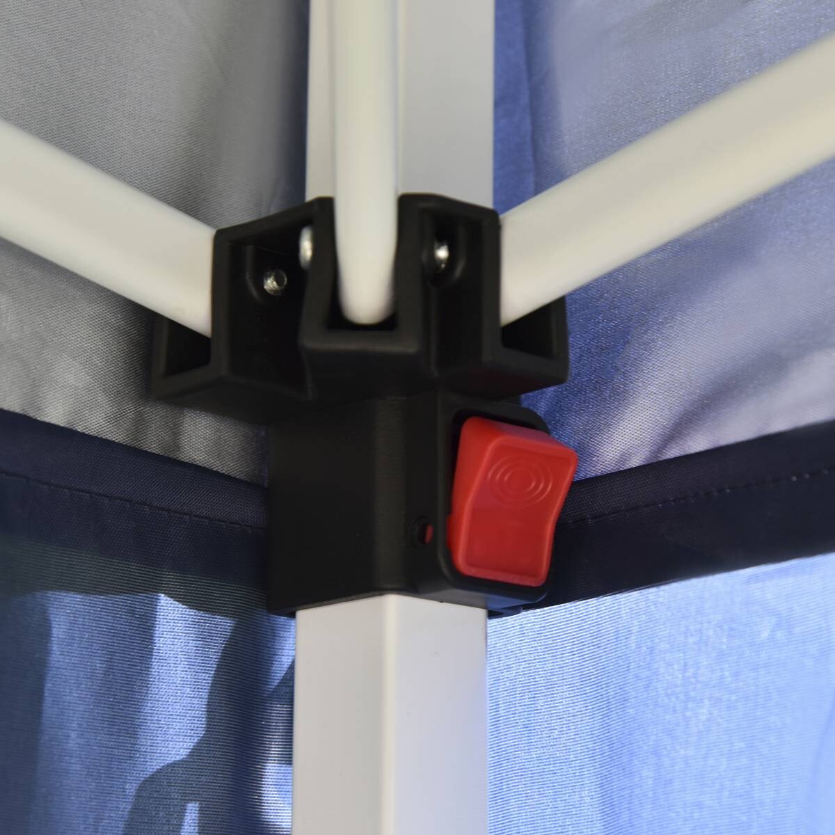 Outsunny Faltpavillon blau Stoff B/H/L: ca. 200x240x200 cm