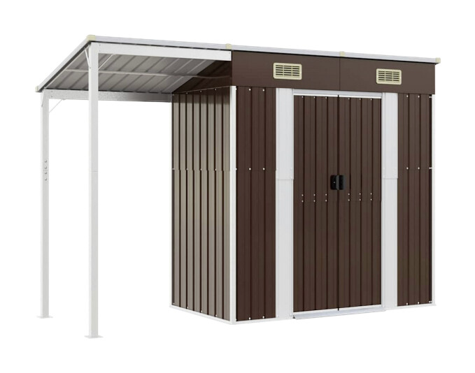 vidaXL Gartenhaus braun B/H/T: ca. 277x181x110,5 cm