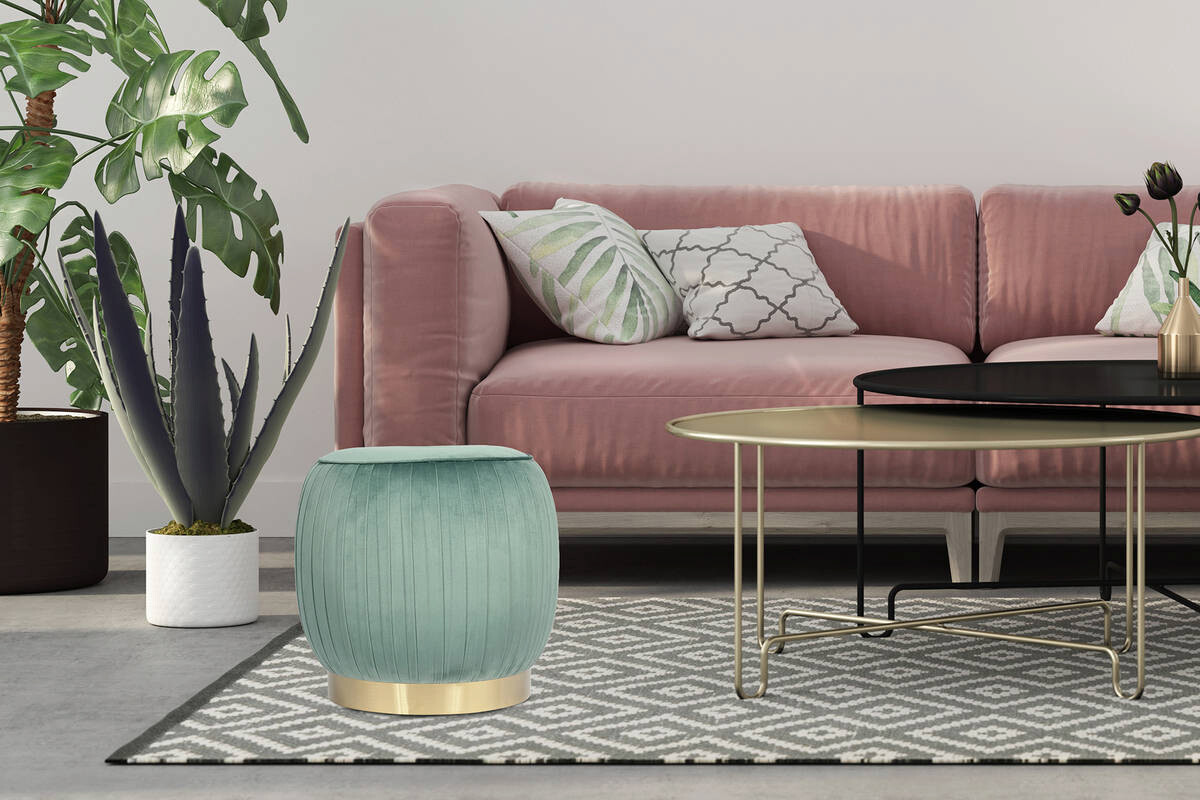 360 Living Hocker Lilje 101 mint H/D: ca. 42x43 cm