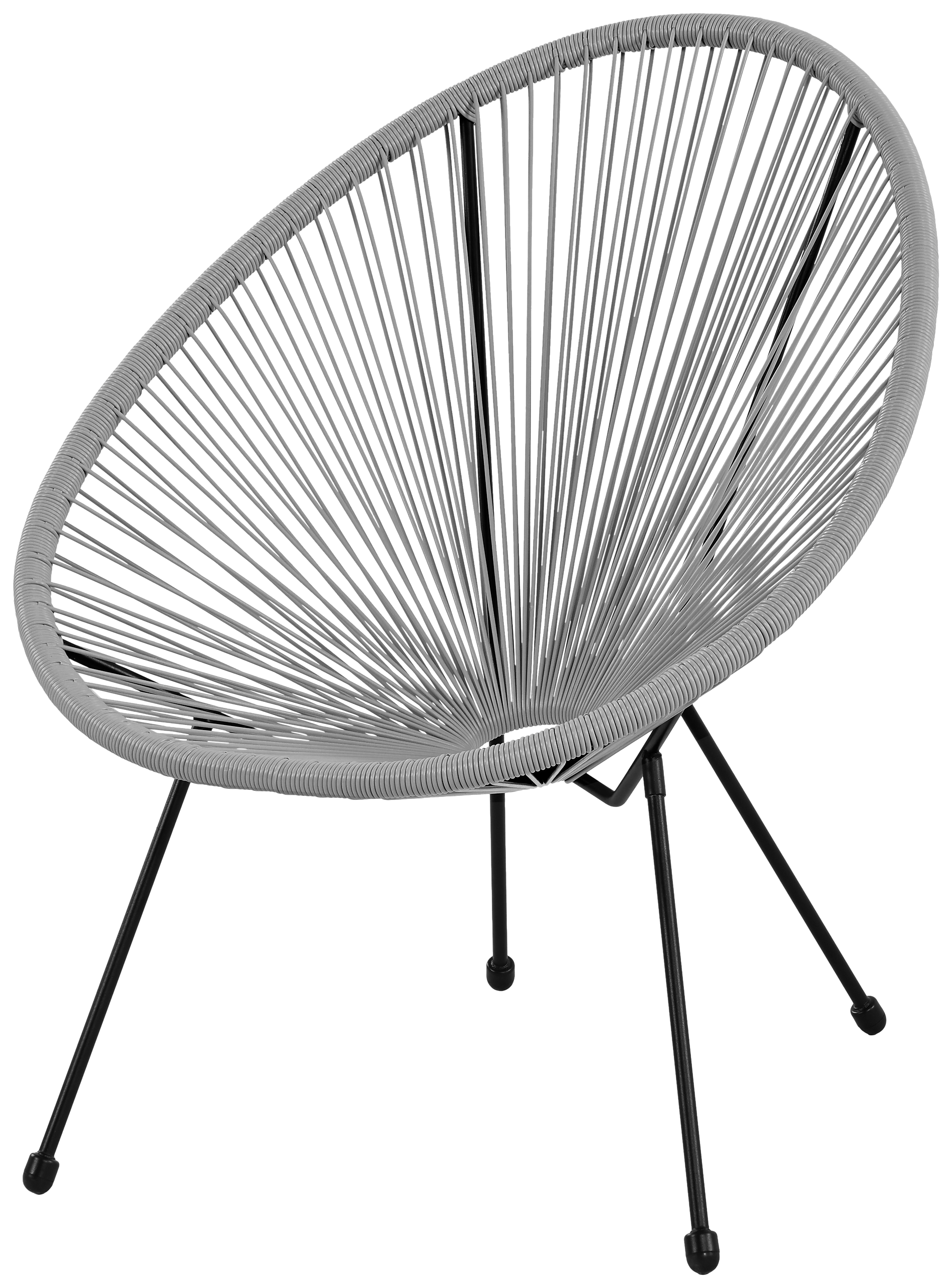 POCOline Gartenstuhl Acapulco grau Stahlrohr B/H/L: ca. 73x84x76 cm
