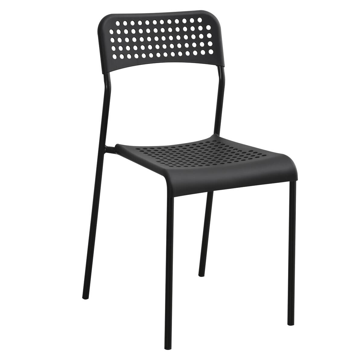 Stuhl Alex schwarz Kunststoff B/H/T: ca. 40x80x32,5 cm