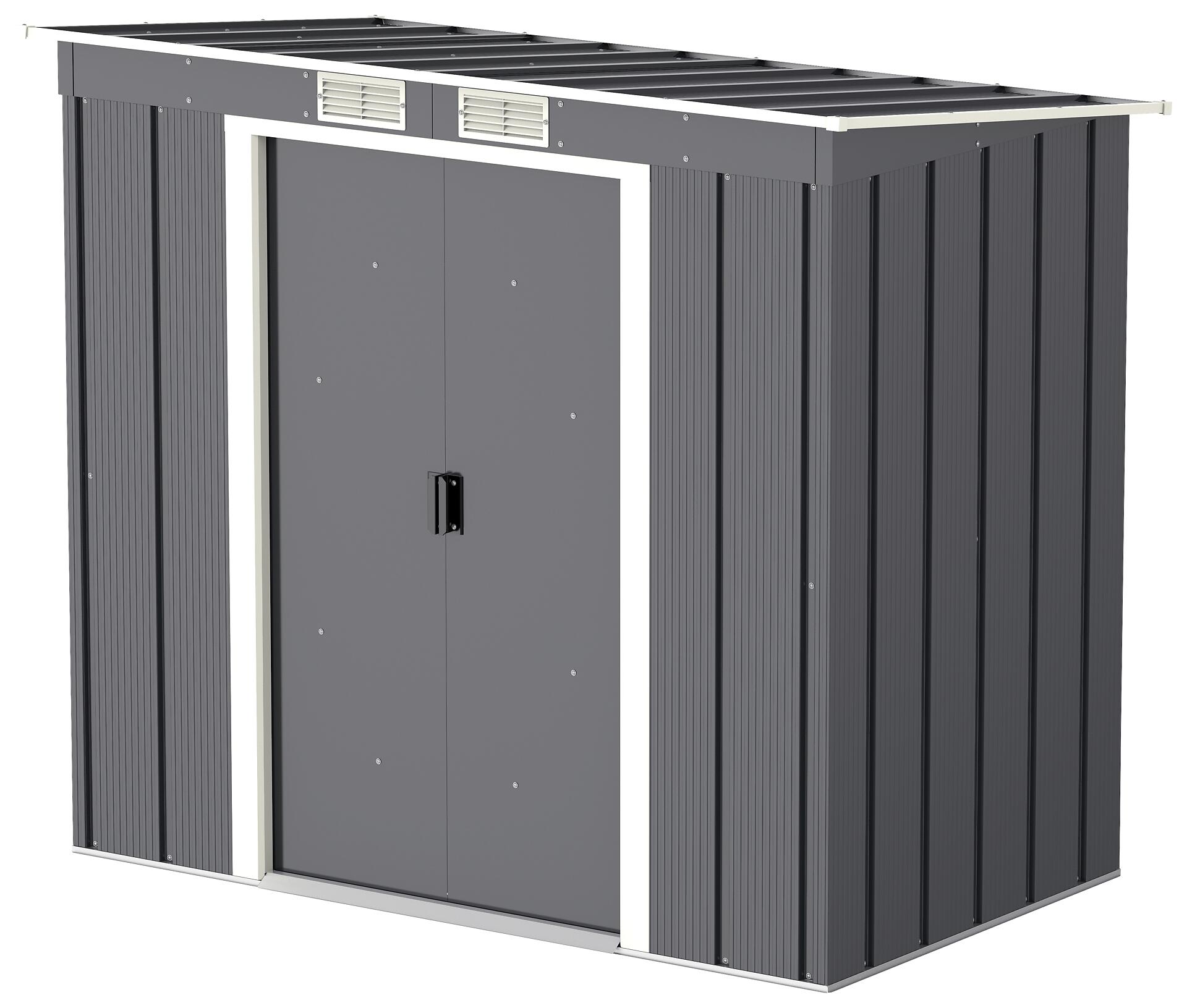 VCM Gartenhaus Pent Roof Eco 6x4 anthrazit B/H/T: ca. 203x176x123 cm