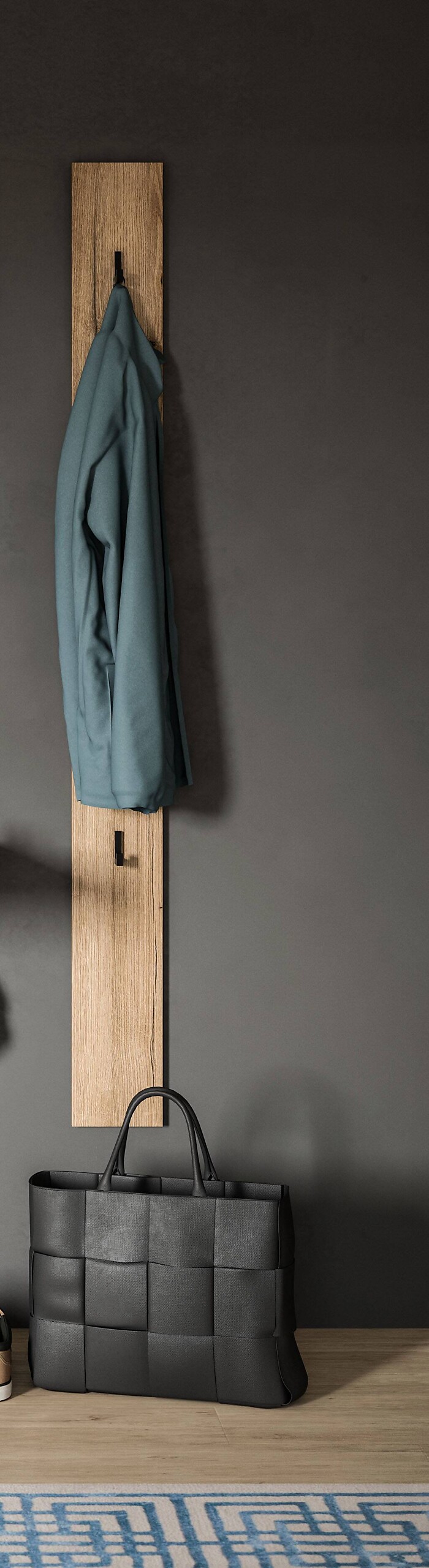 Garderobenhaken Naro Evoke Oak Nachbildung B/H/T: ca. 15x160x2 cm