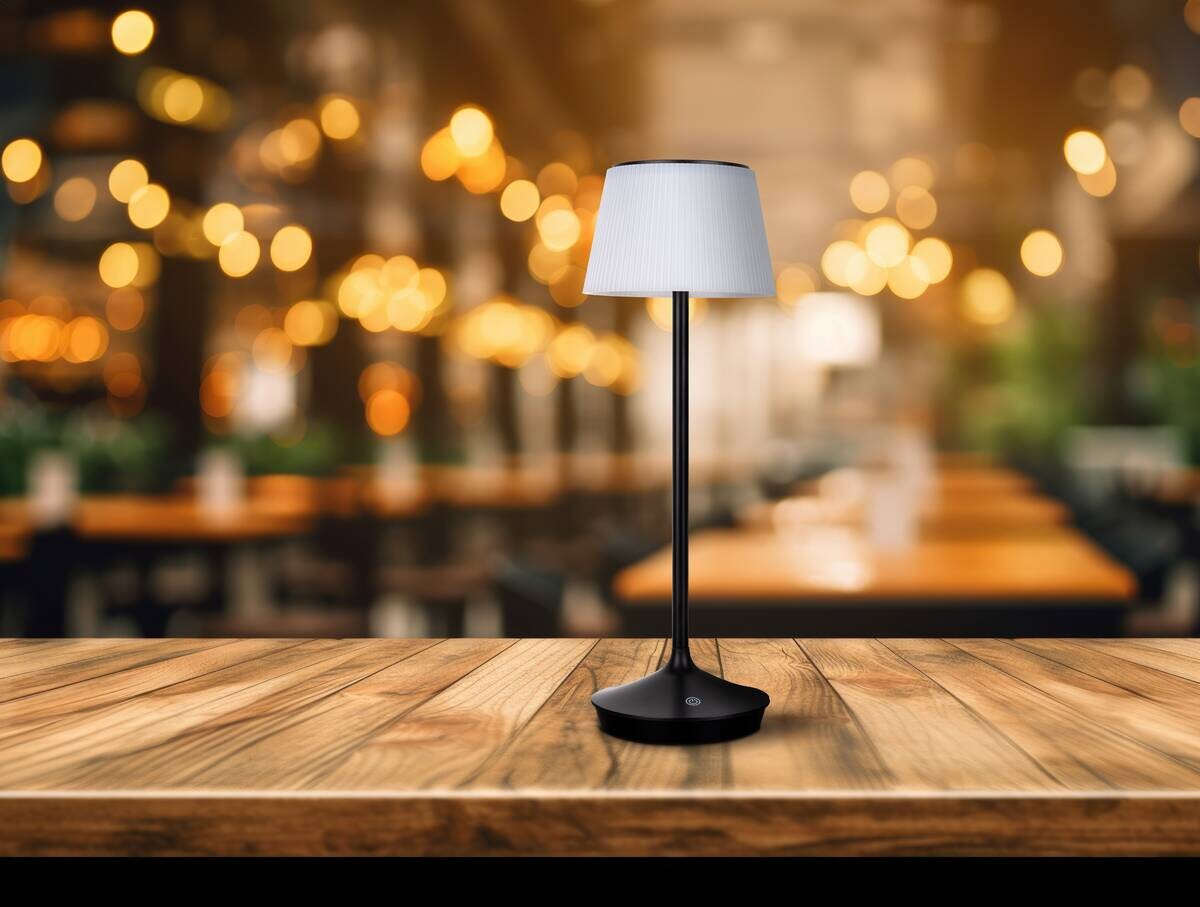 Näve Leuchten Tischleuchte 5310722 schwarz Kunststoff Metall B/H/T: ca. 13x38x13 cm