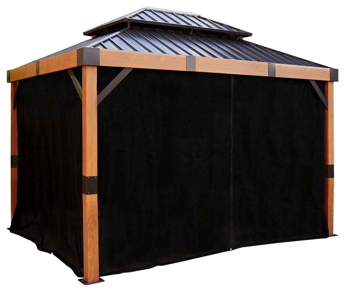 Sojag Vorhang-Set Fontana schwarz Polyester