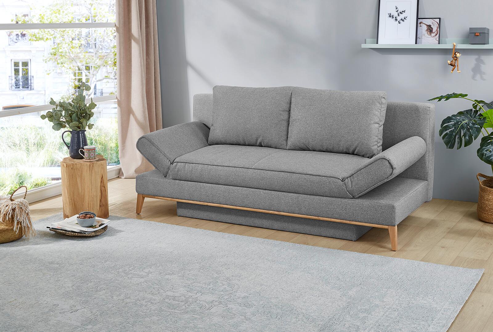 Schlafsofa grau B/H/T: ca. 198x87x92 cm Schlafsofa grau B/H/T: ca. 198x87x92 cm