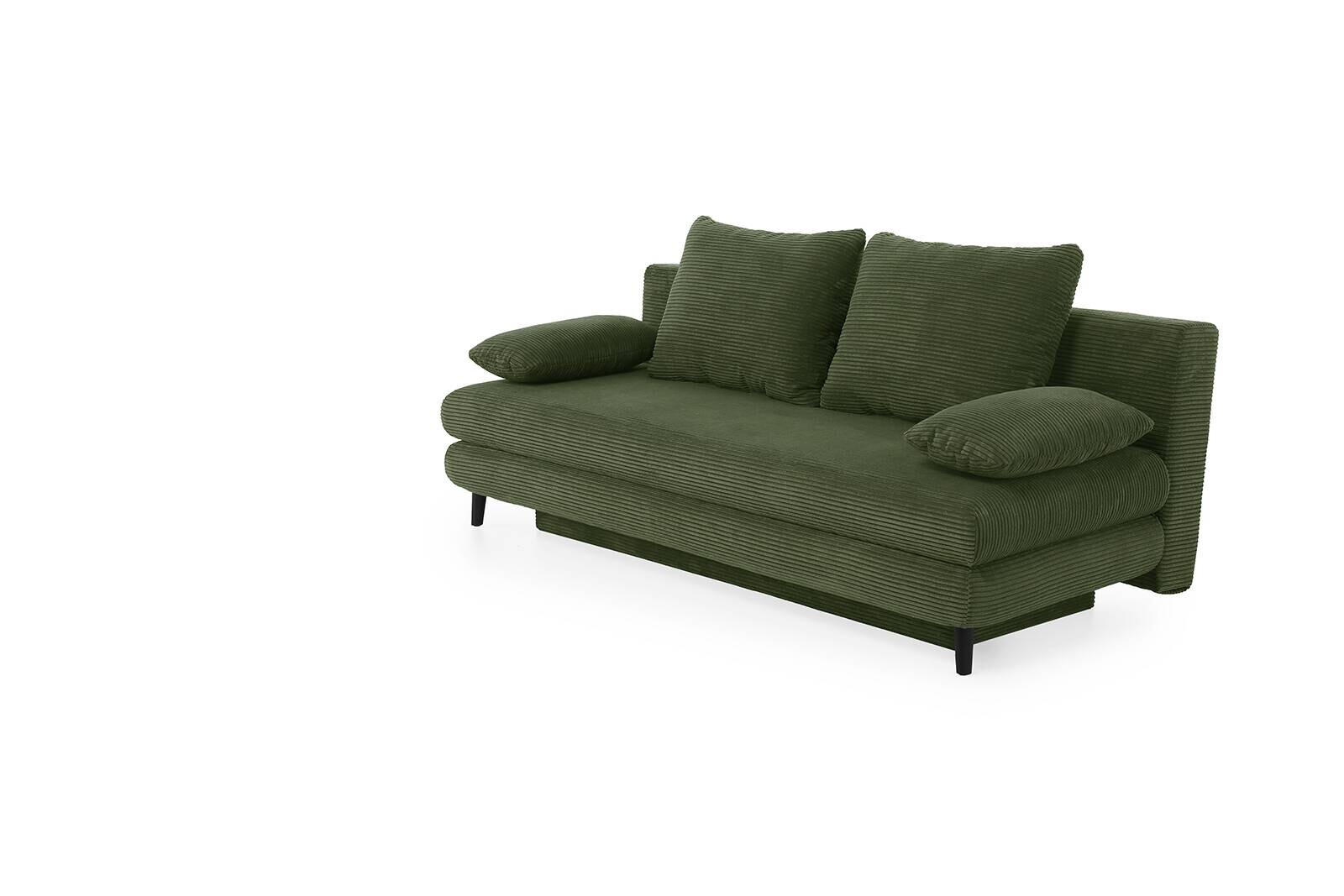 Schlafsofa grün Microfaser B/H/T: ca. 202x74x99 cm