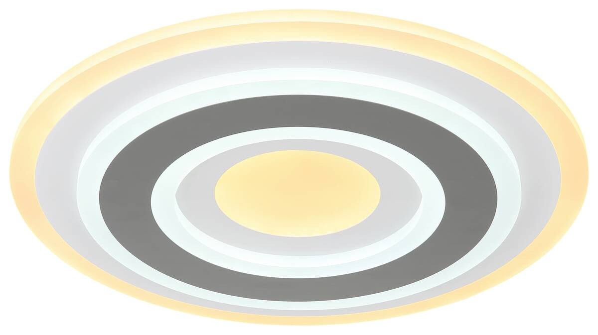 GLOBO Deckenleuchte Sabatino Opal weiß anthrazit Acryl Metall H/D: ca. 5,5x38 cm