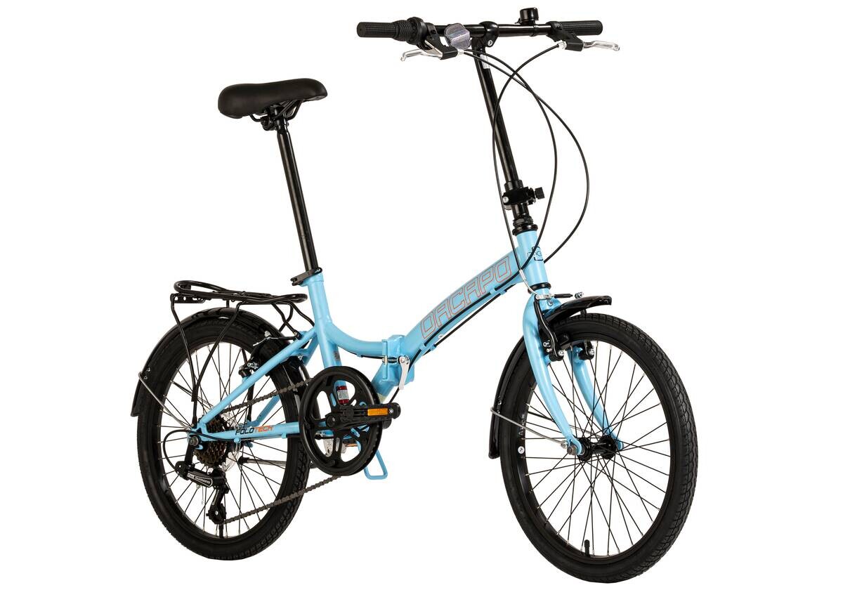 DaCapo Faltrad Foldtech Foldtech 20 Zoll Rahmenhöhe 32 cm 6 Gänge blau blau ca. 20 Zoll