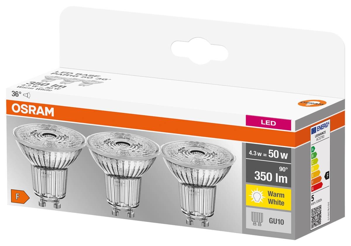 OSRAM Reflektorlampe AC2703 3er Pack GU10