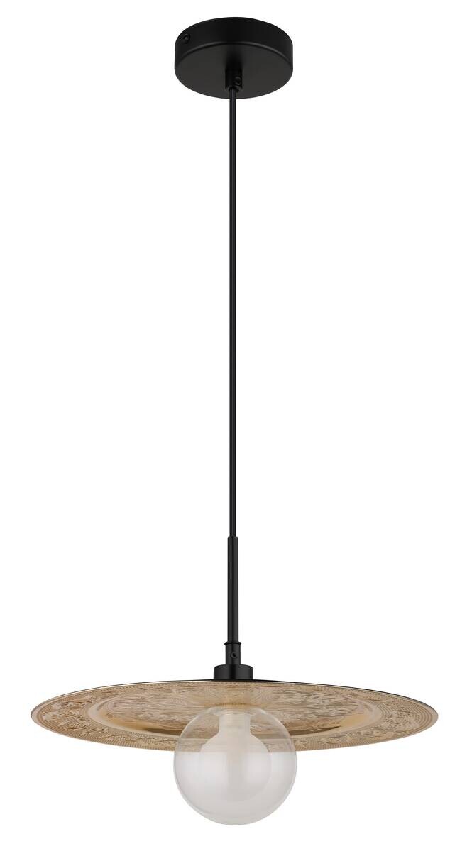 GLOBO LED-Pendelleuchte schwarz gold Metall Kunststoff H/D: ca. 119x33 cm 1.0 Brennstellen