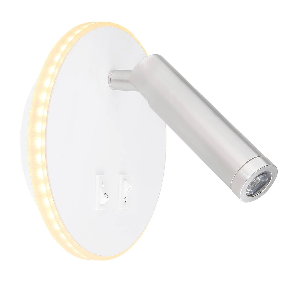 GLOBO LED-Wandleuchte MANY 78405W weiß nickel Opal Metall Kunststoff L/D: ca. 15x14,6 cm 1 Brennstellen