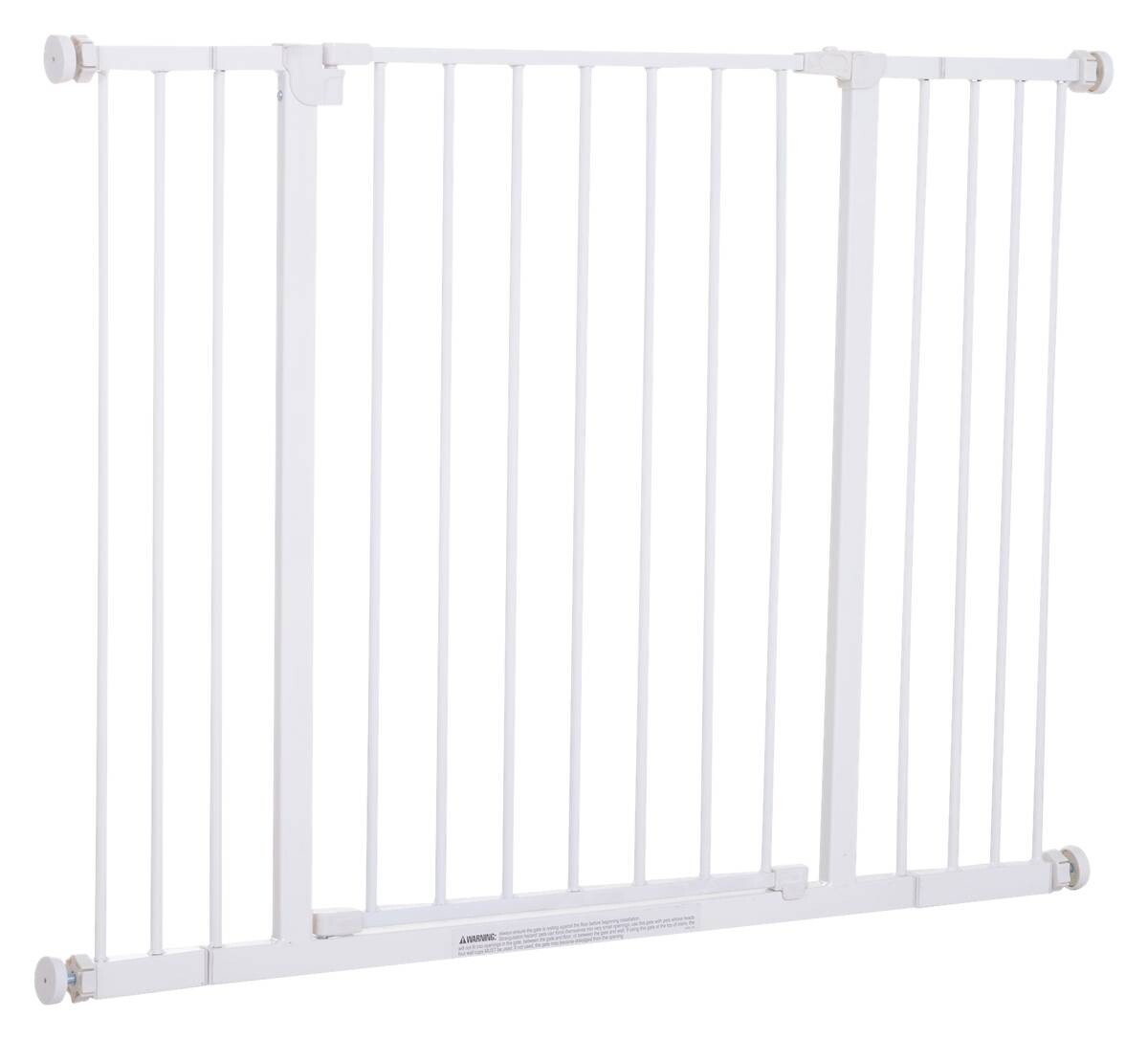 PawHut Türschutzgitter weiß Kunststoff B/H/T: ca. 107x76x4 cm