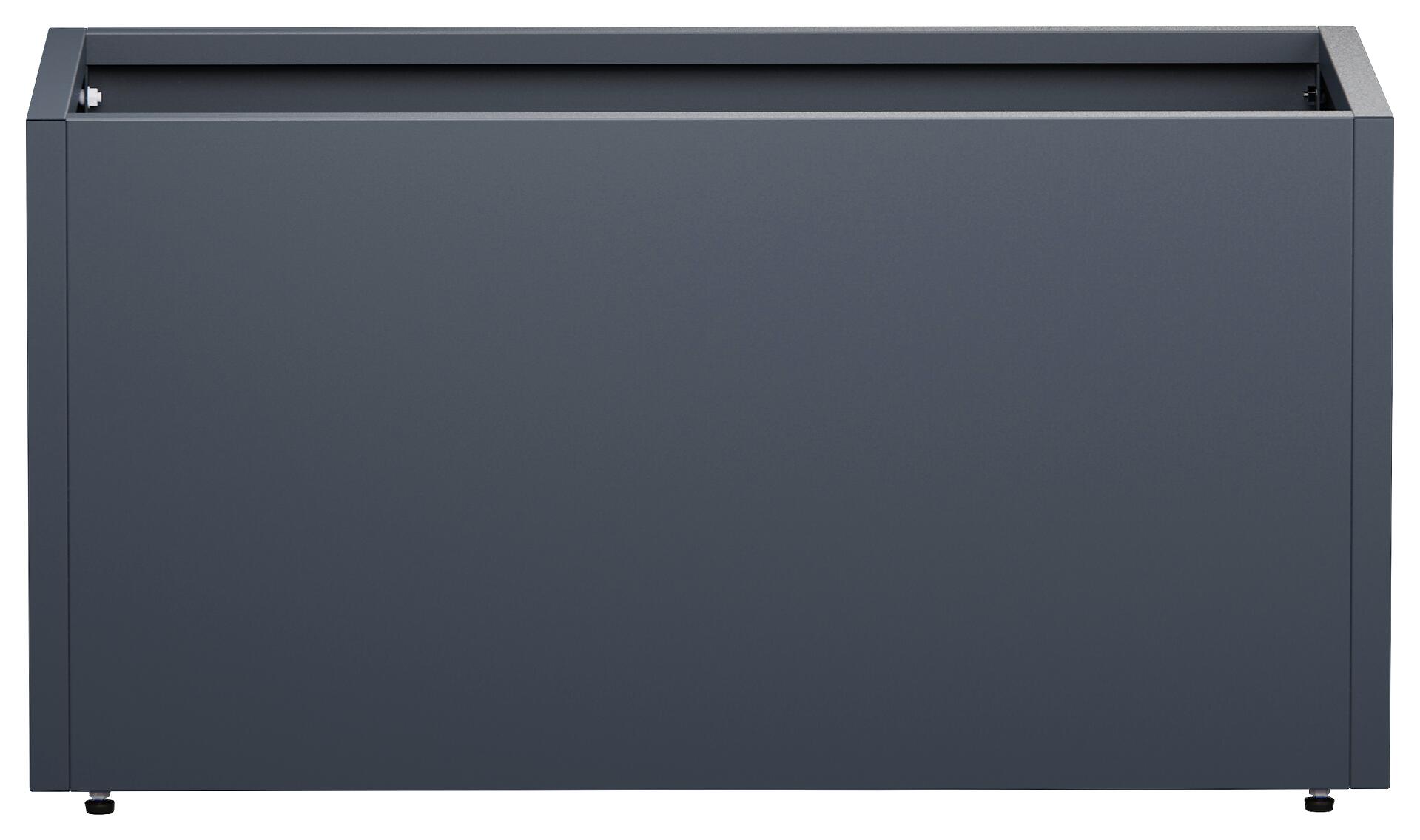 Herstera Garden Pflanzkübel Cube anthrazit Metall B/H/L: ca. 100x50x30 cm