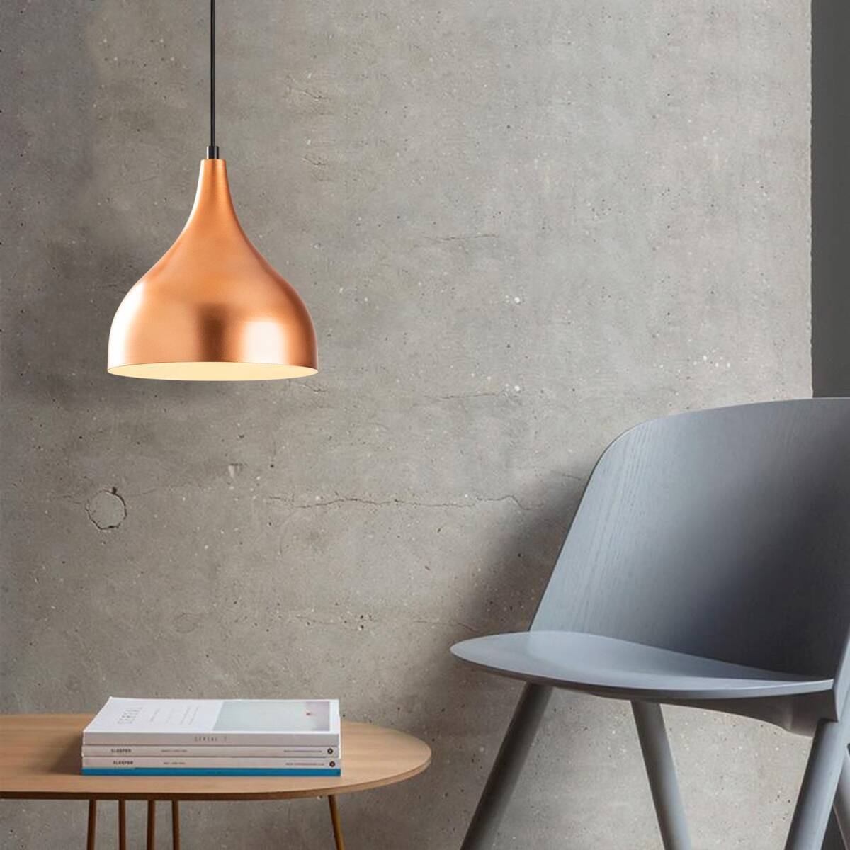 Opviq Pendelleuchte Saglam-3726 weiß Kupfer B/H/T/L/D: ca. 26x126x26x26x26 cm E27 1 Brennstellen