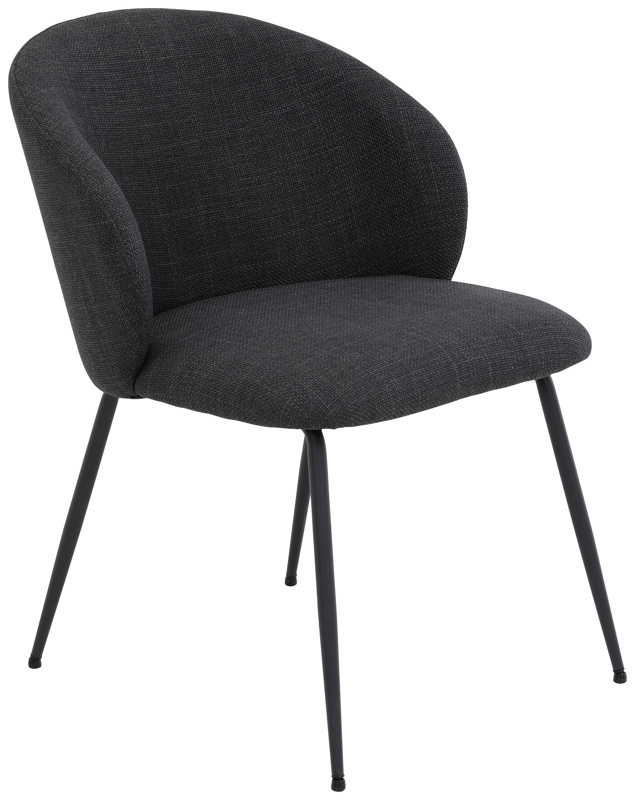 Stuhl Graz anthrazit schwarz Microfaser Metall