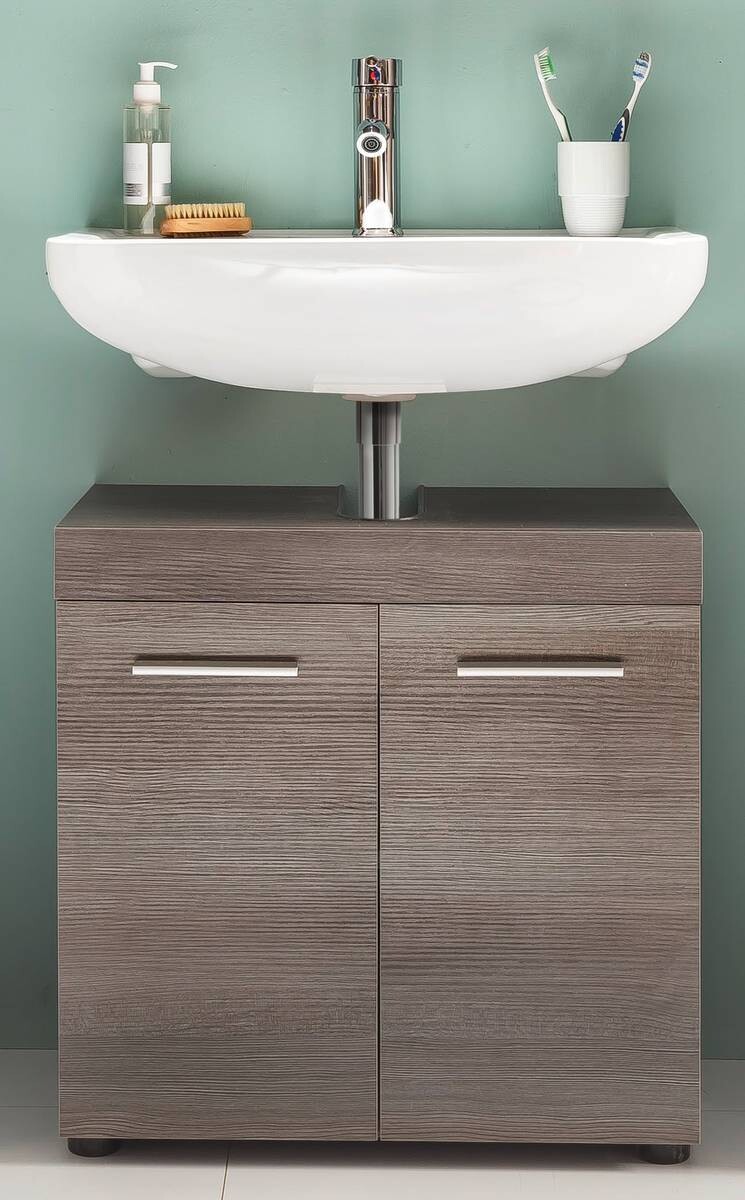 Waschbeckenunterschrank Runner Rauchsilber Nachbildung B/H/T: ca. 58x57x31 cm